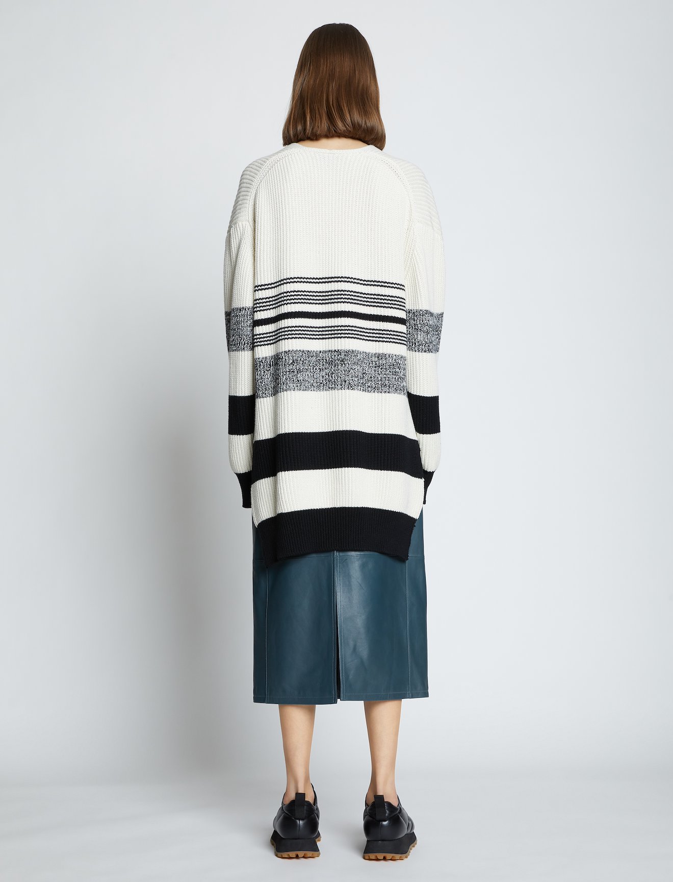 Lofty Stripe Oversized V-neck Sweater #3