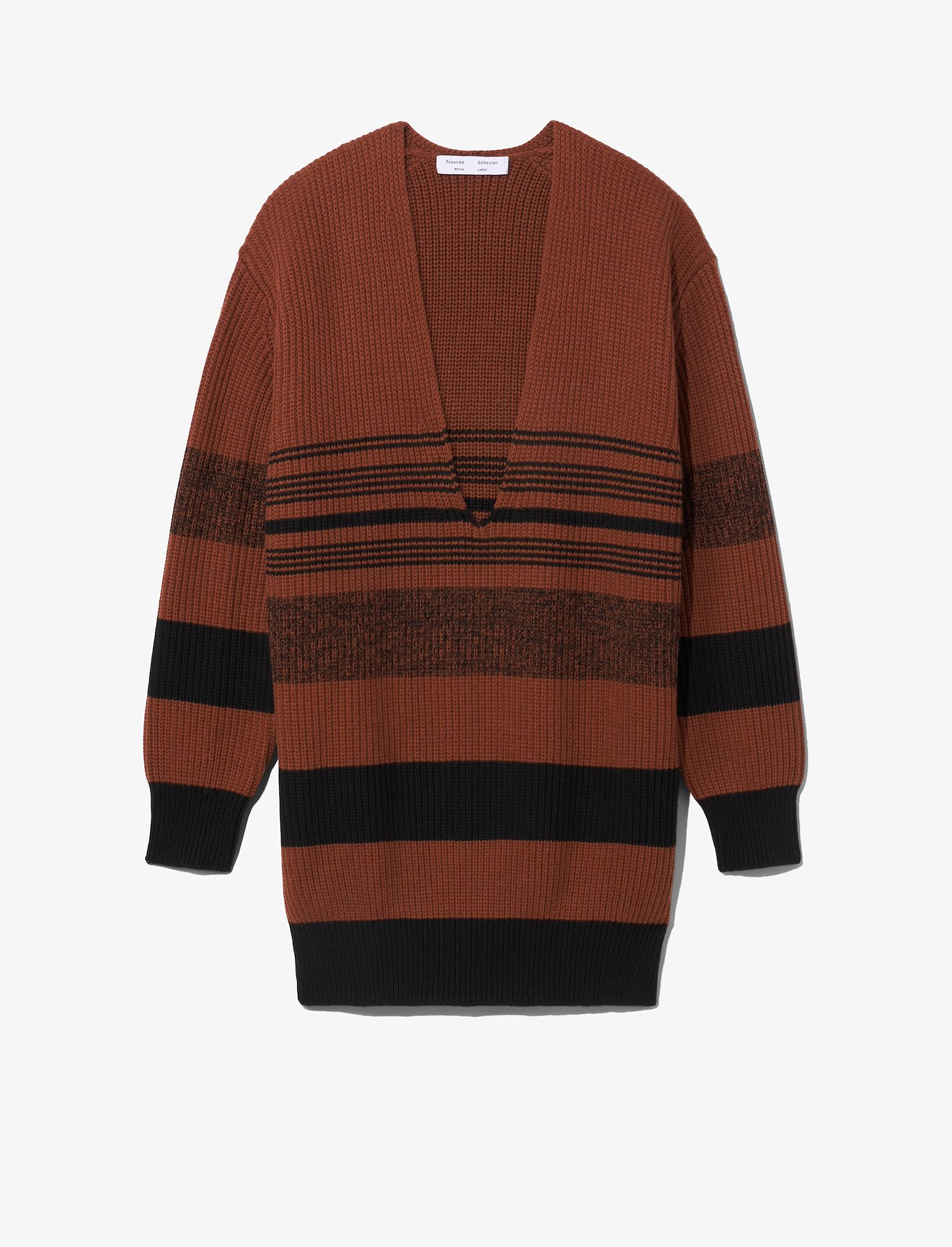 Lofty Stripe Oversized V-neck Sweater #5