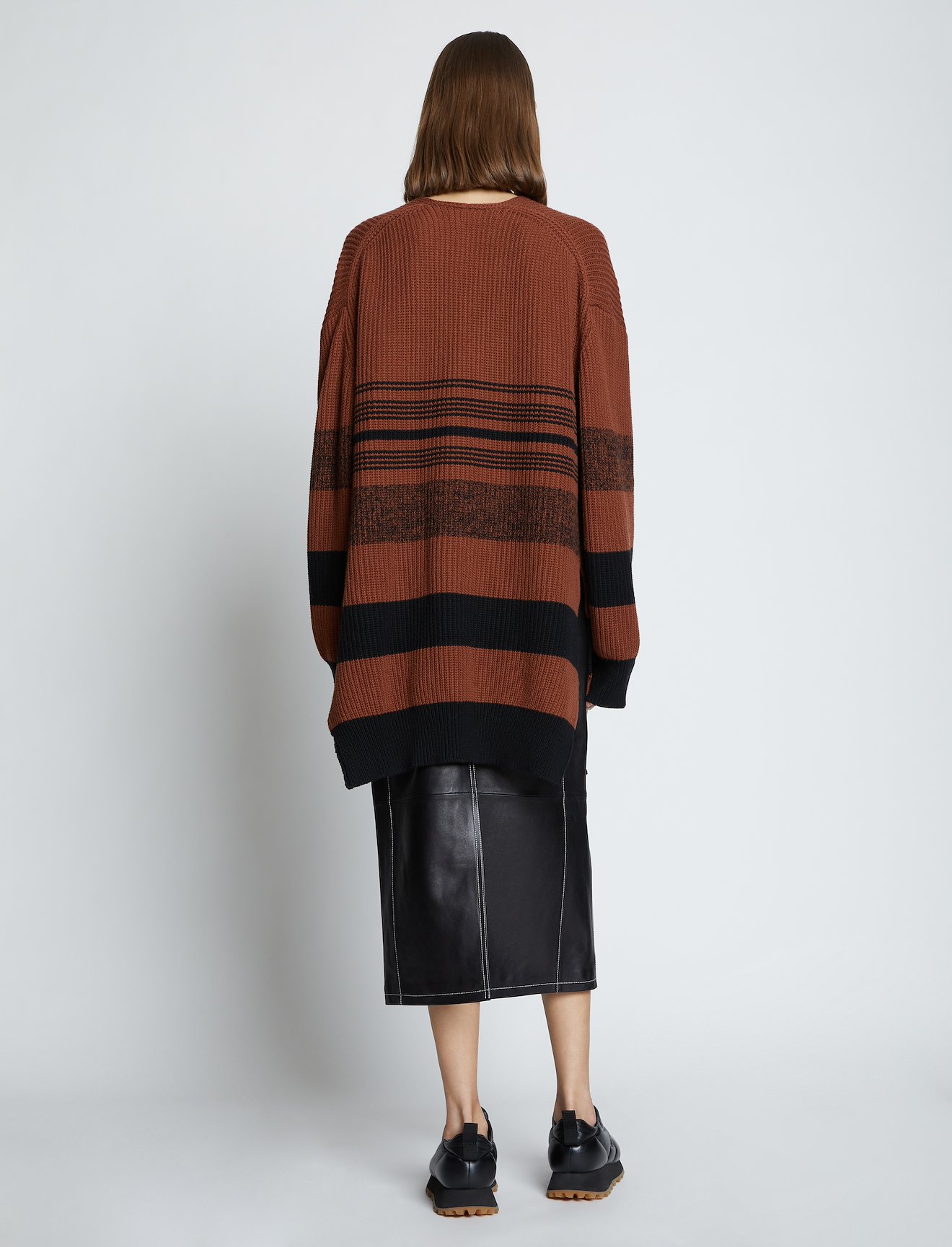 Lofty Stripe Oversized V-neck Sweater #3