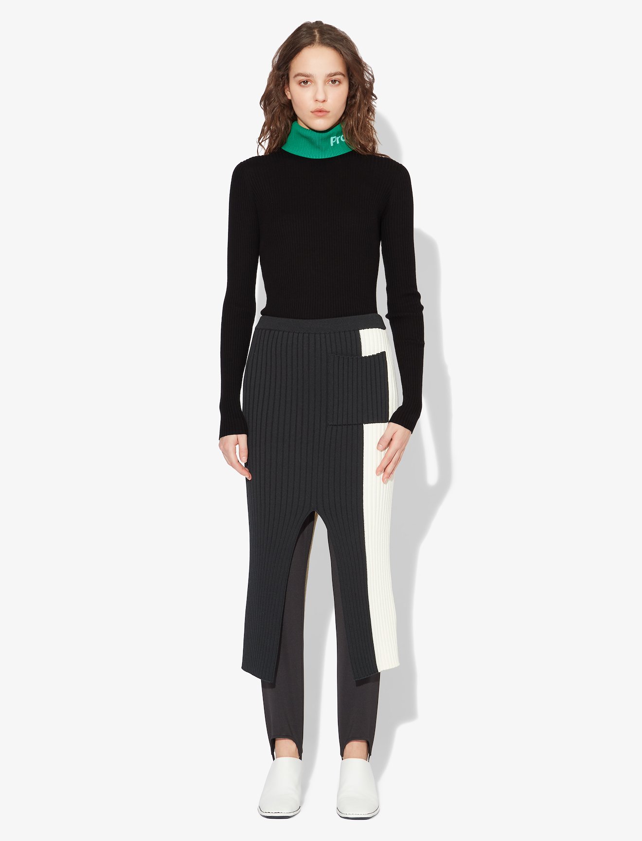 Logo Rib Knit Turtleneck #1