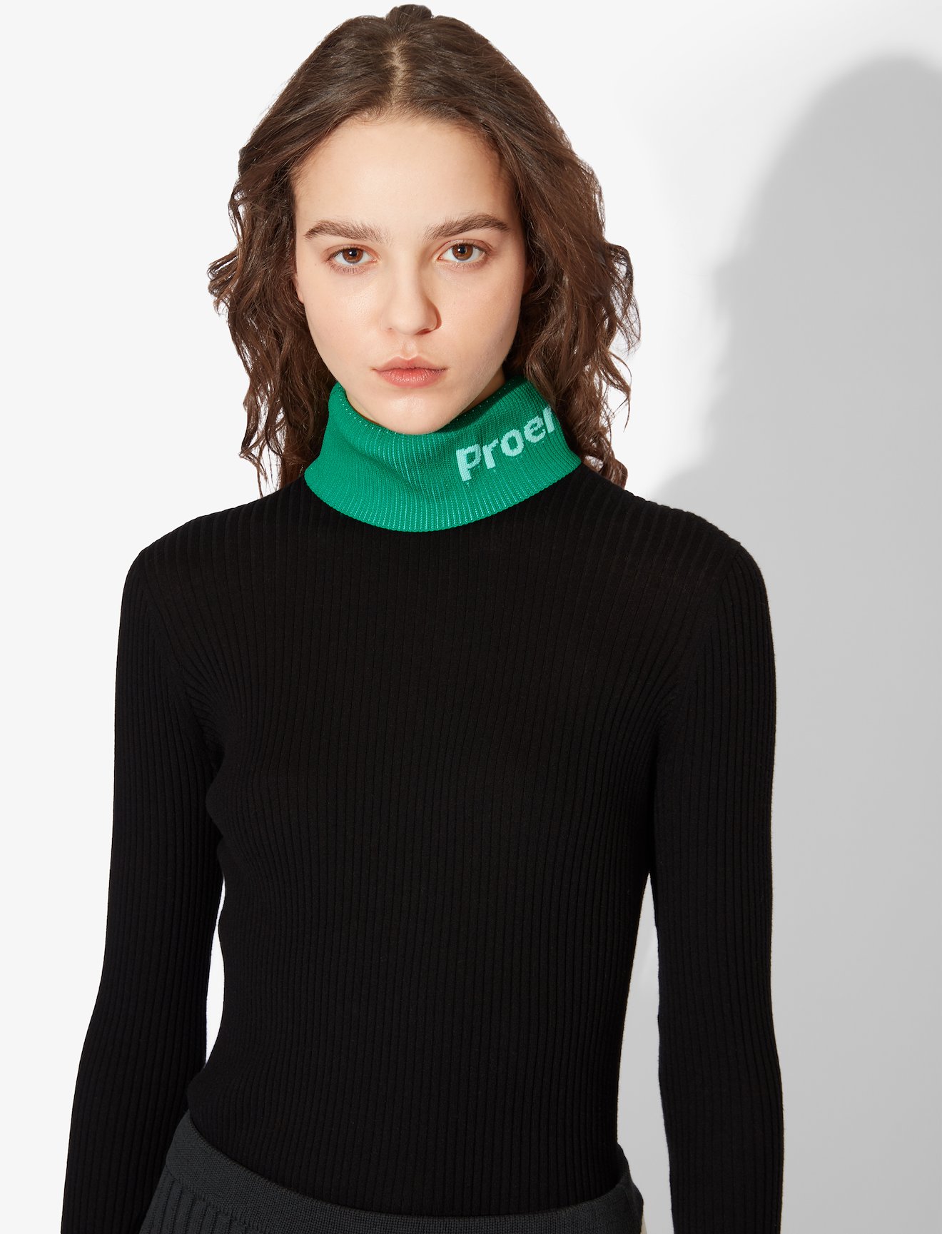 Logo Rib Knit Turtleneck #3