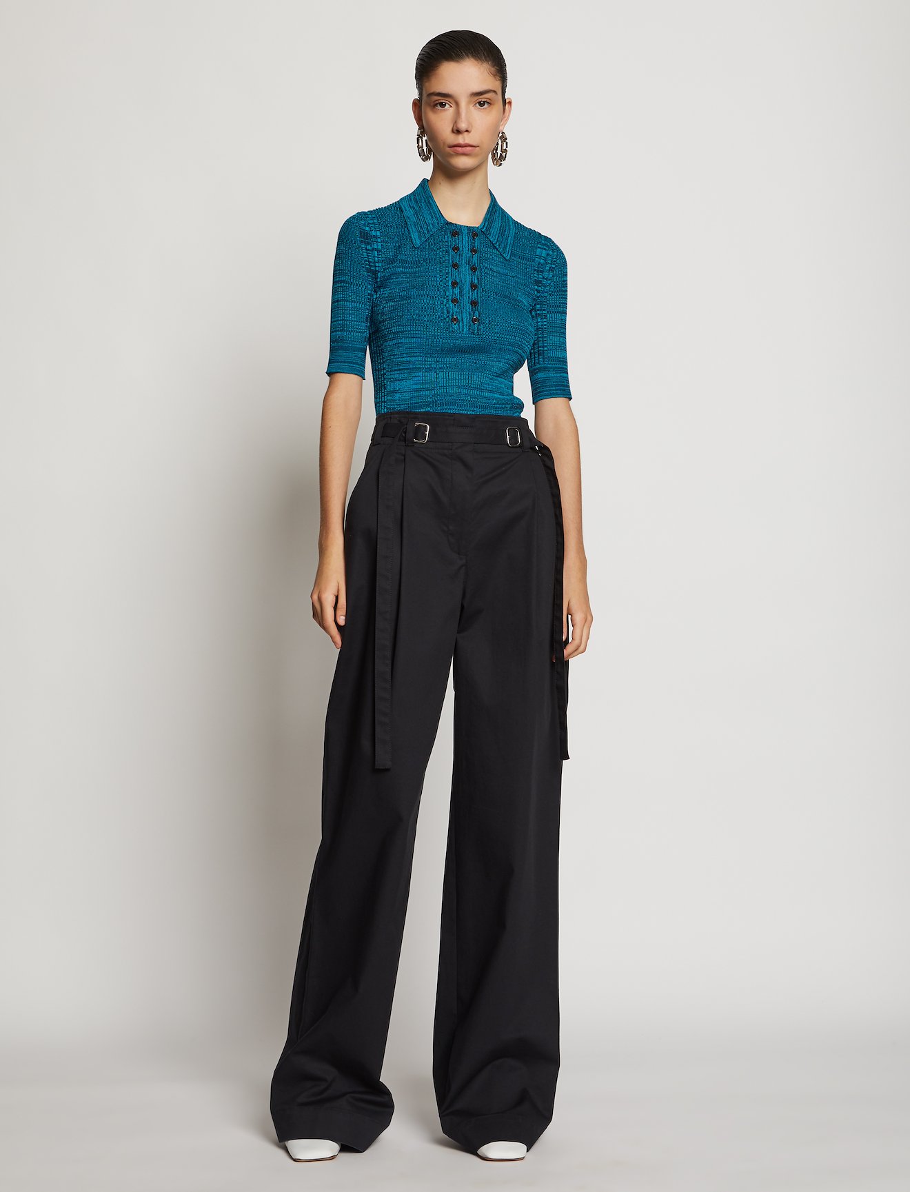 Marl Silk Knit Polo #1