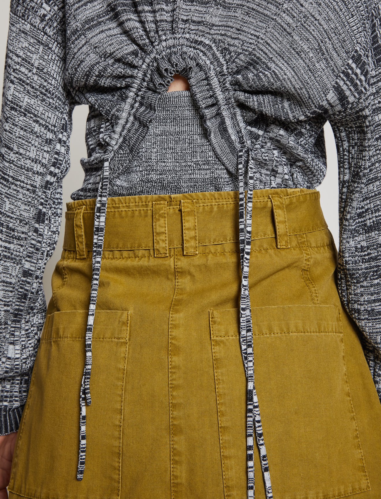 Marl Silk Sweater Cut Out Top #4