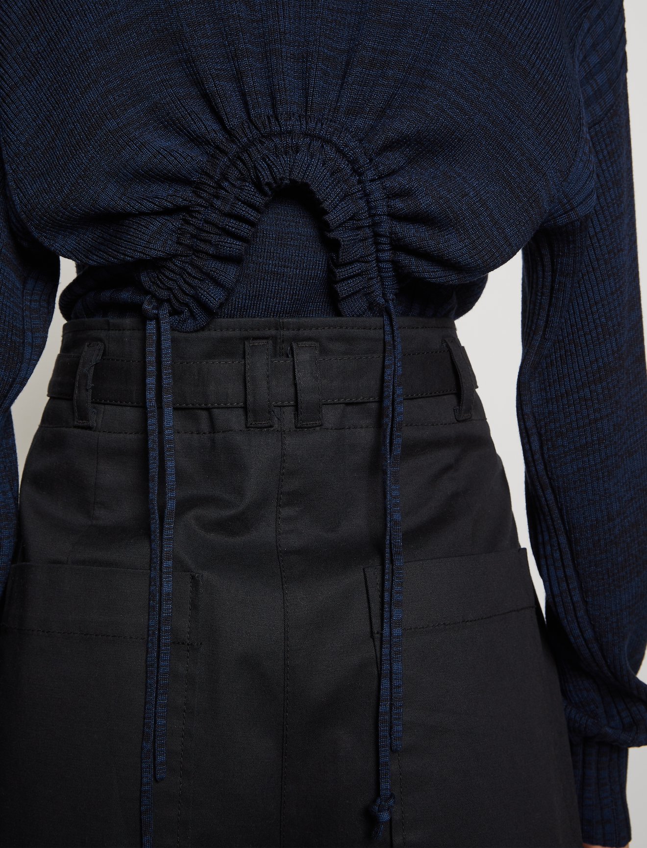 Marl Silk Sweater Cut Out Top #4