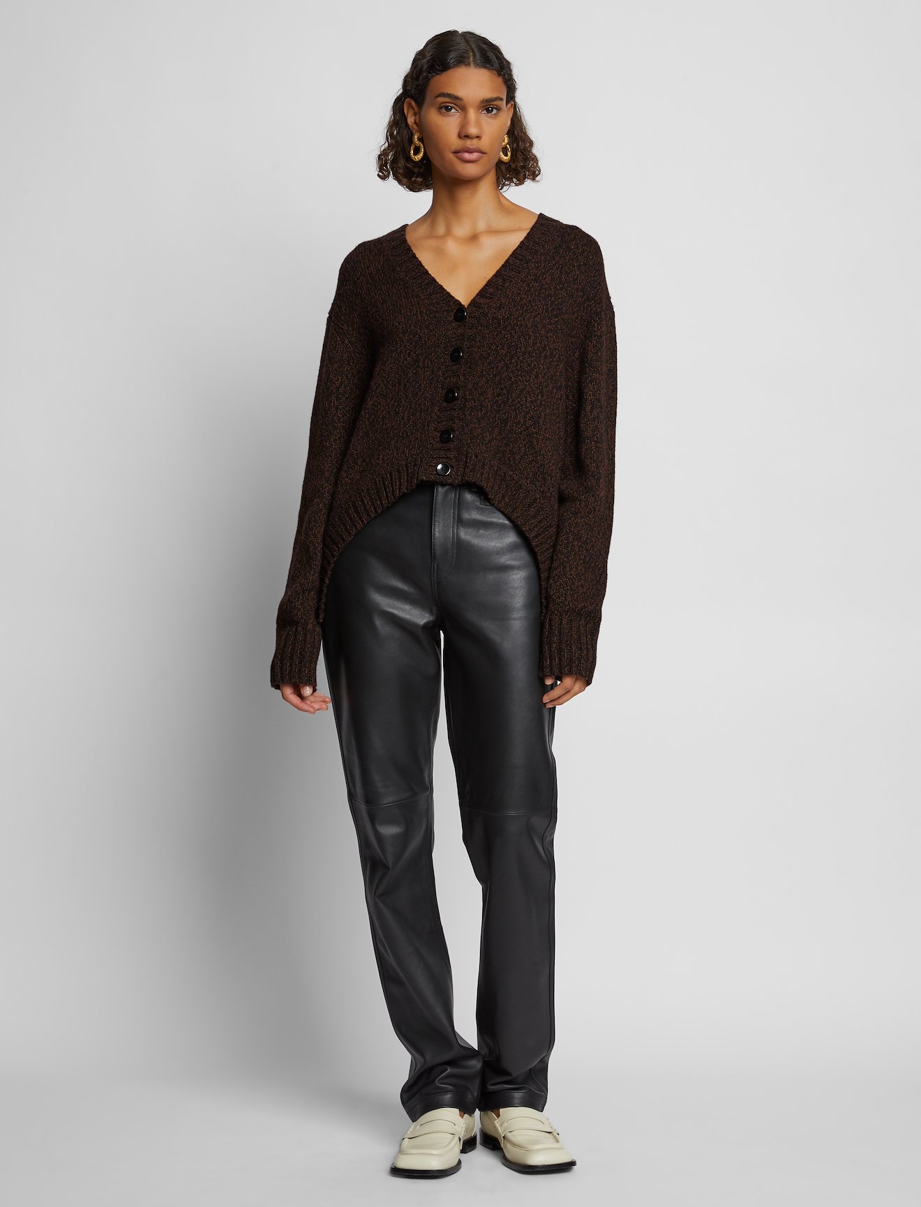 Marled V-Neck Cardigan #1