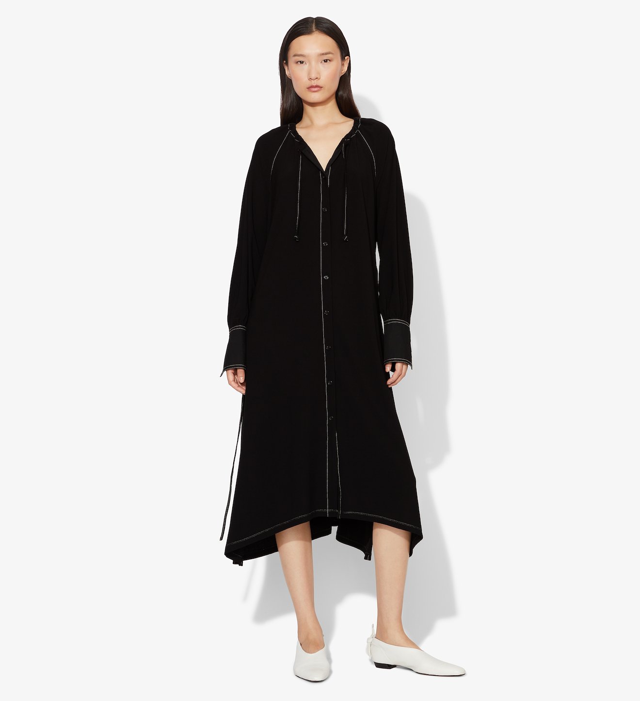 Matte Jersey Long Sleeve Dress