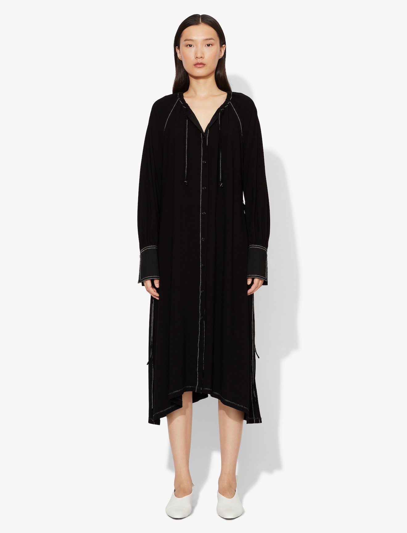 Matte Jersey Long Sleeve Dress #1