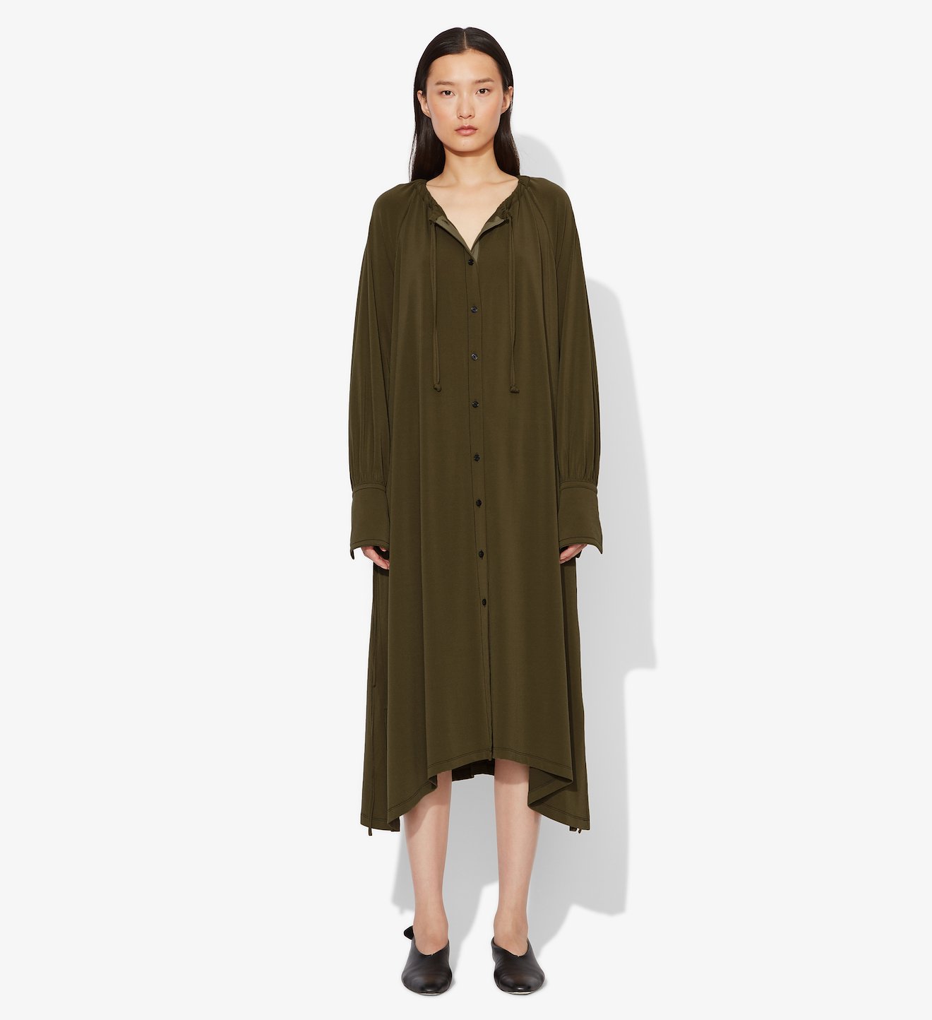 Matte Jersey Long Sleeve Dress