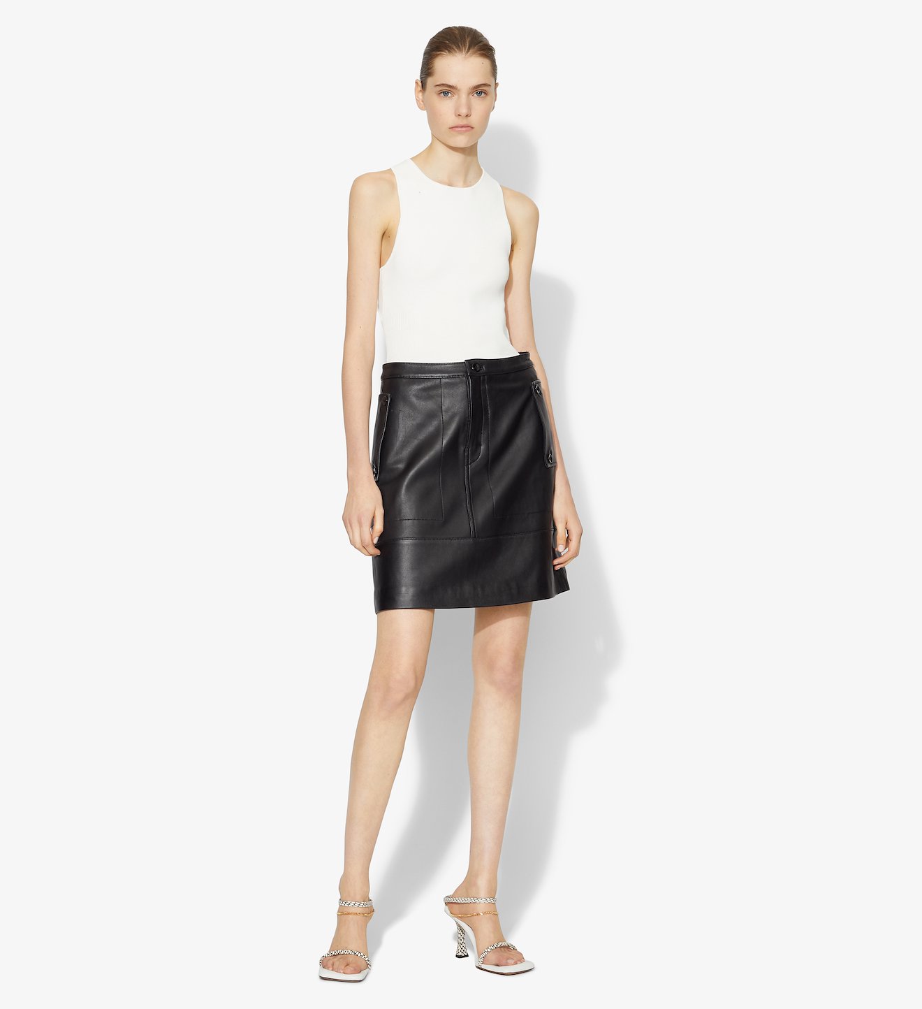 Matte Leather Skirt