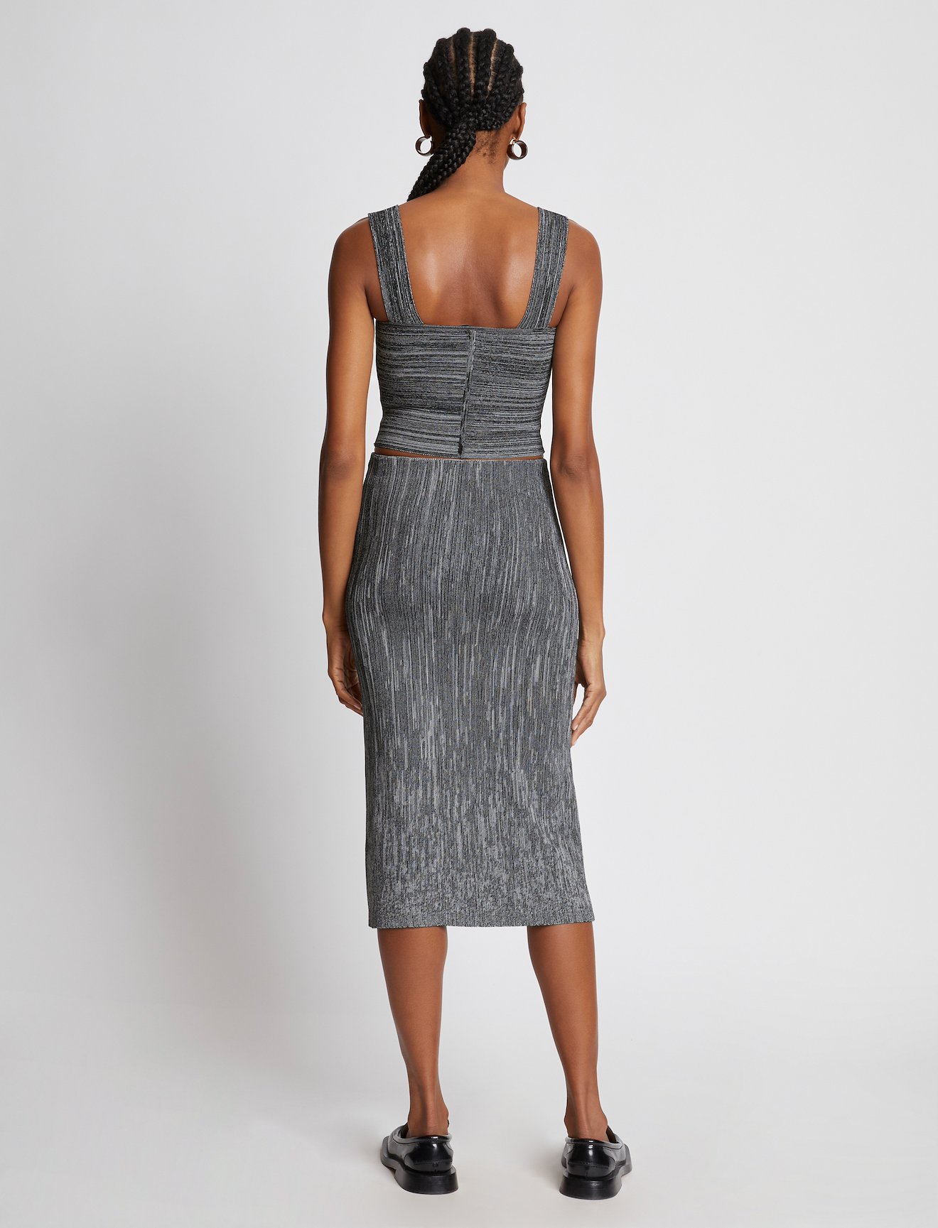 Melange Knit Midi Skirt #2
