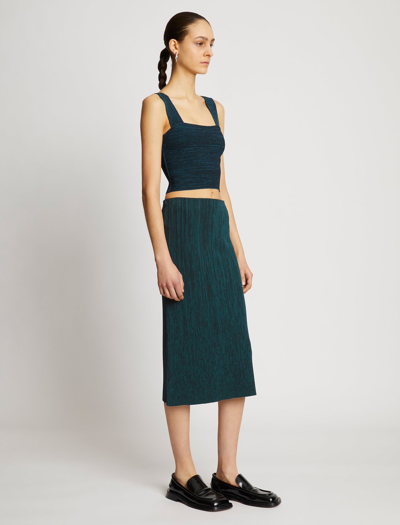 Melange Knit Midi Skirt #1