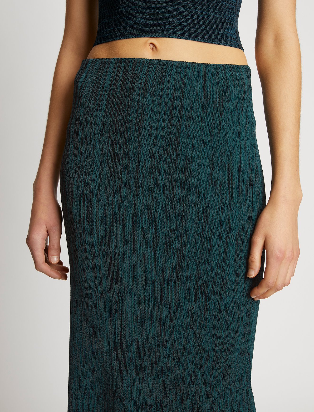 Melange Knit Midi Skirt #3