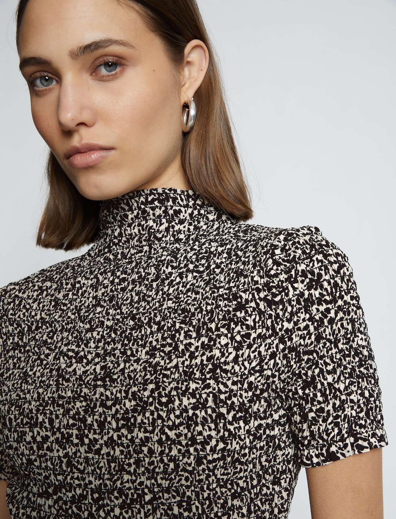 Micro Floral Smocked Top #4