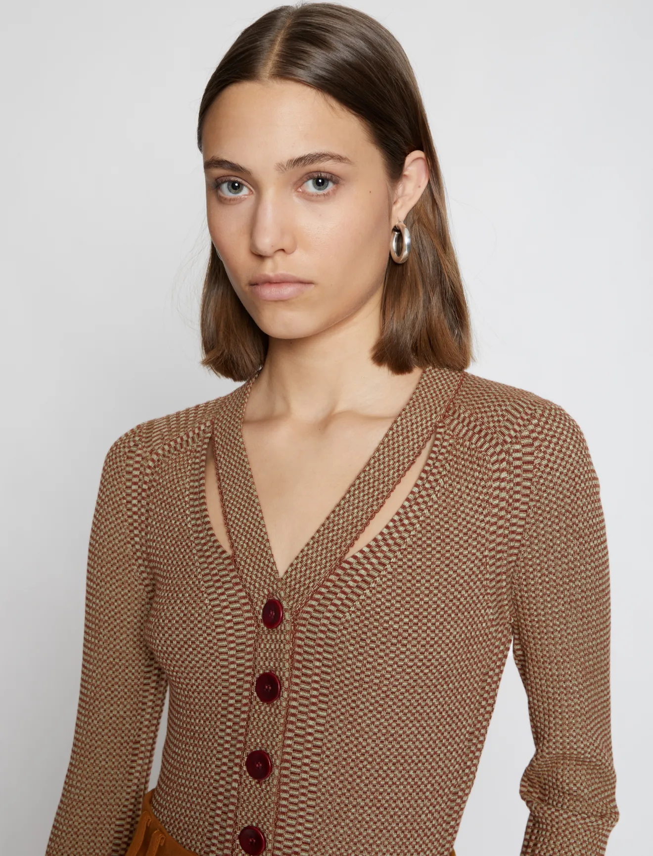 rib knit cardigan