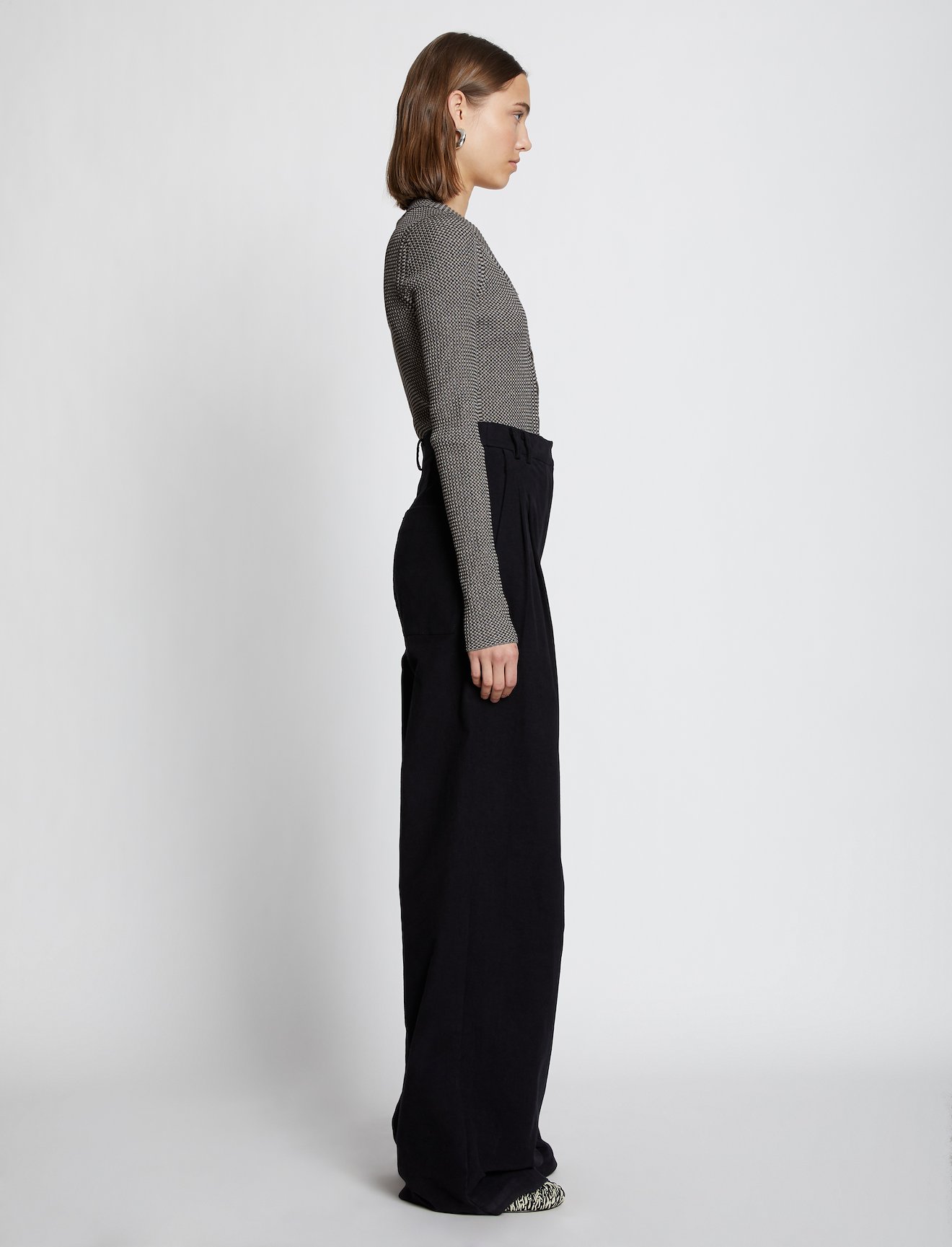 Micro Stripe Rib Knit Cardigan #2