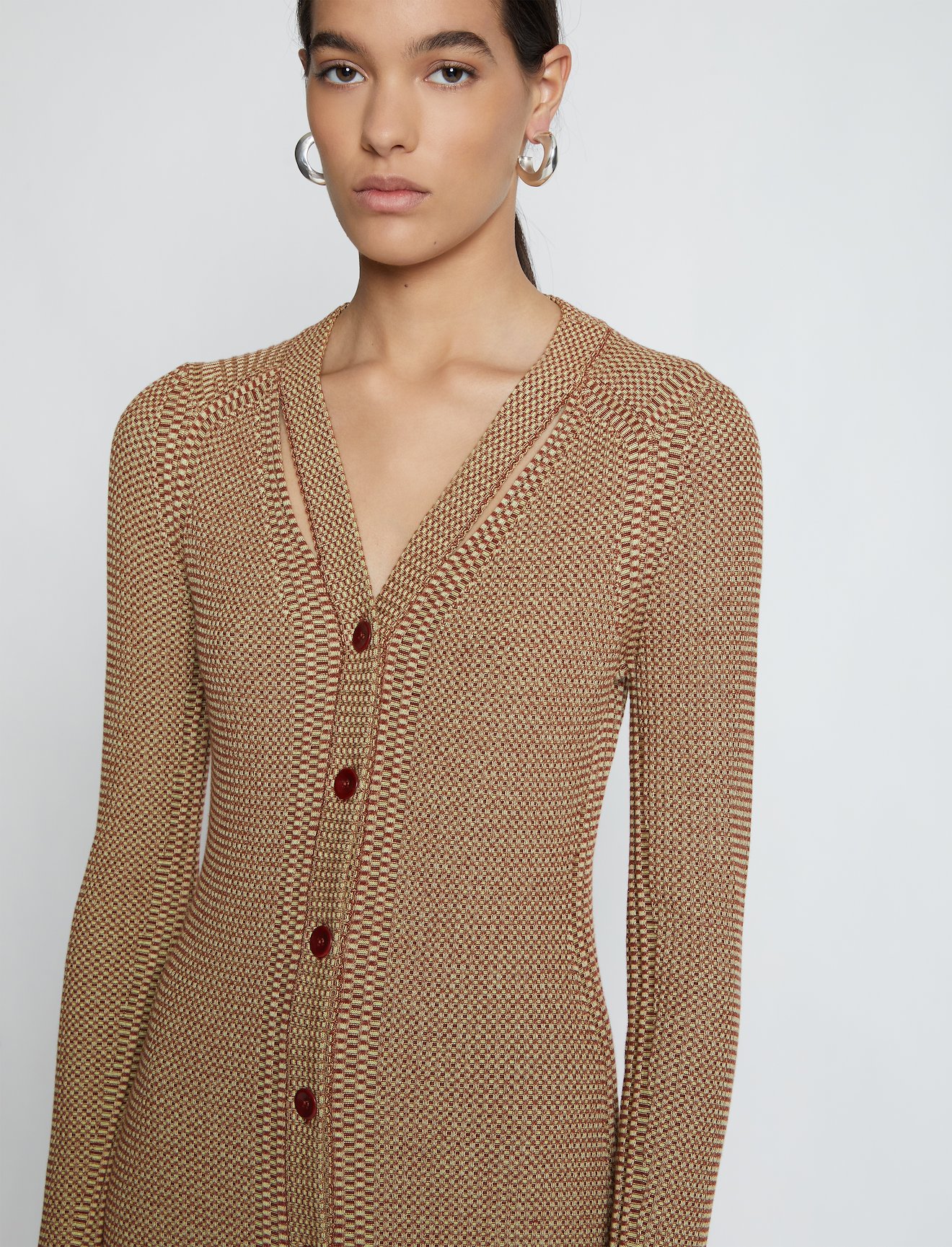 Micro Stripe Rib Knit Dress #3