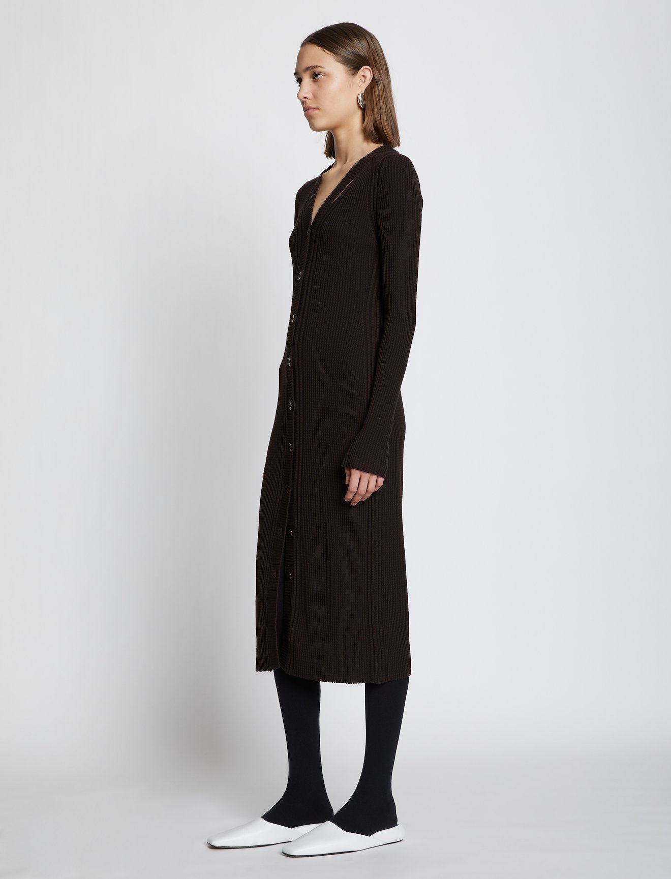 Micro Stripe Rib Knit Dress #1