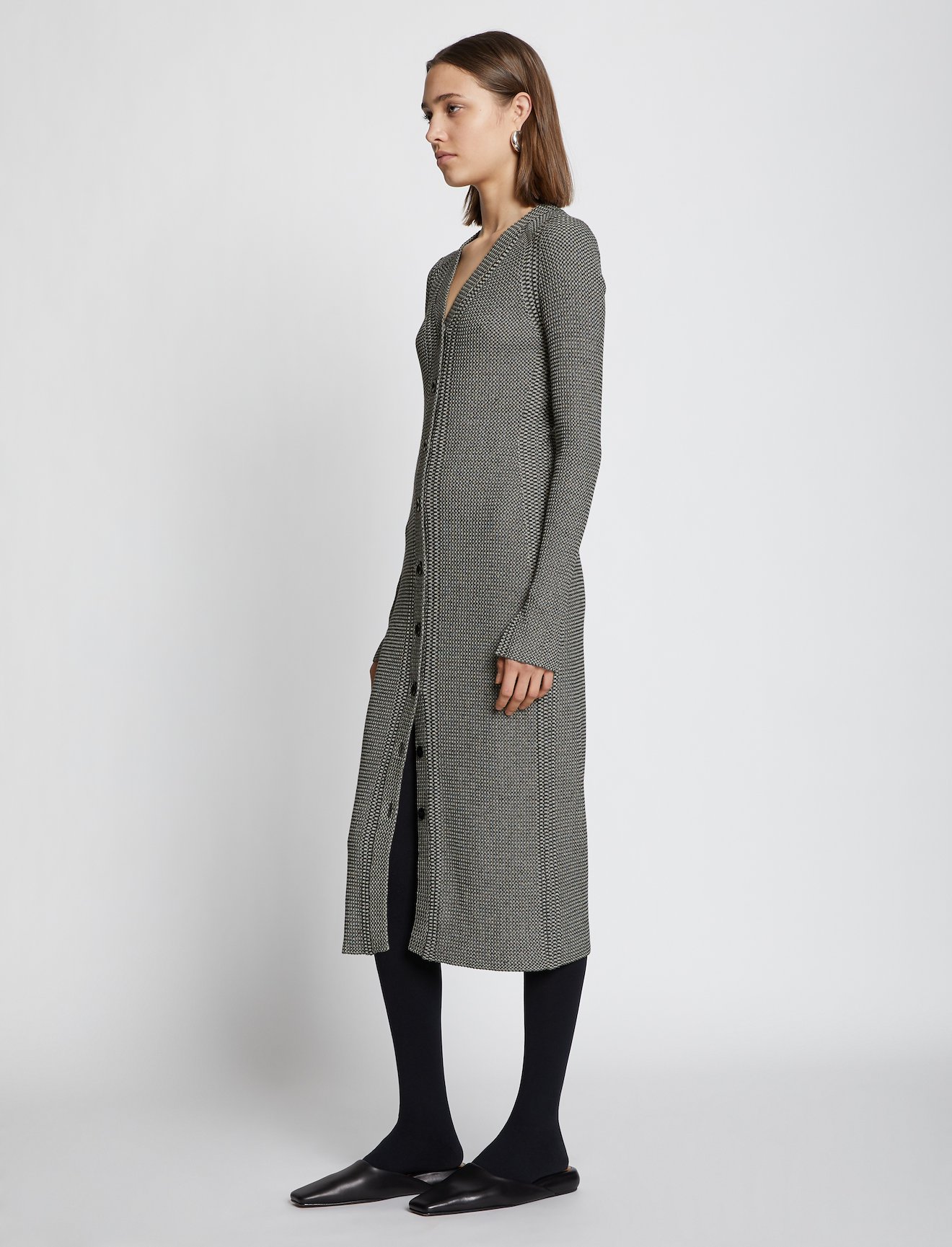 Micro Stripe Rib Knit Dress #1