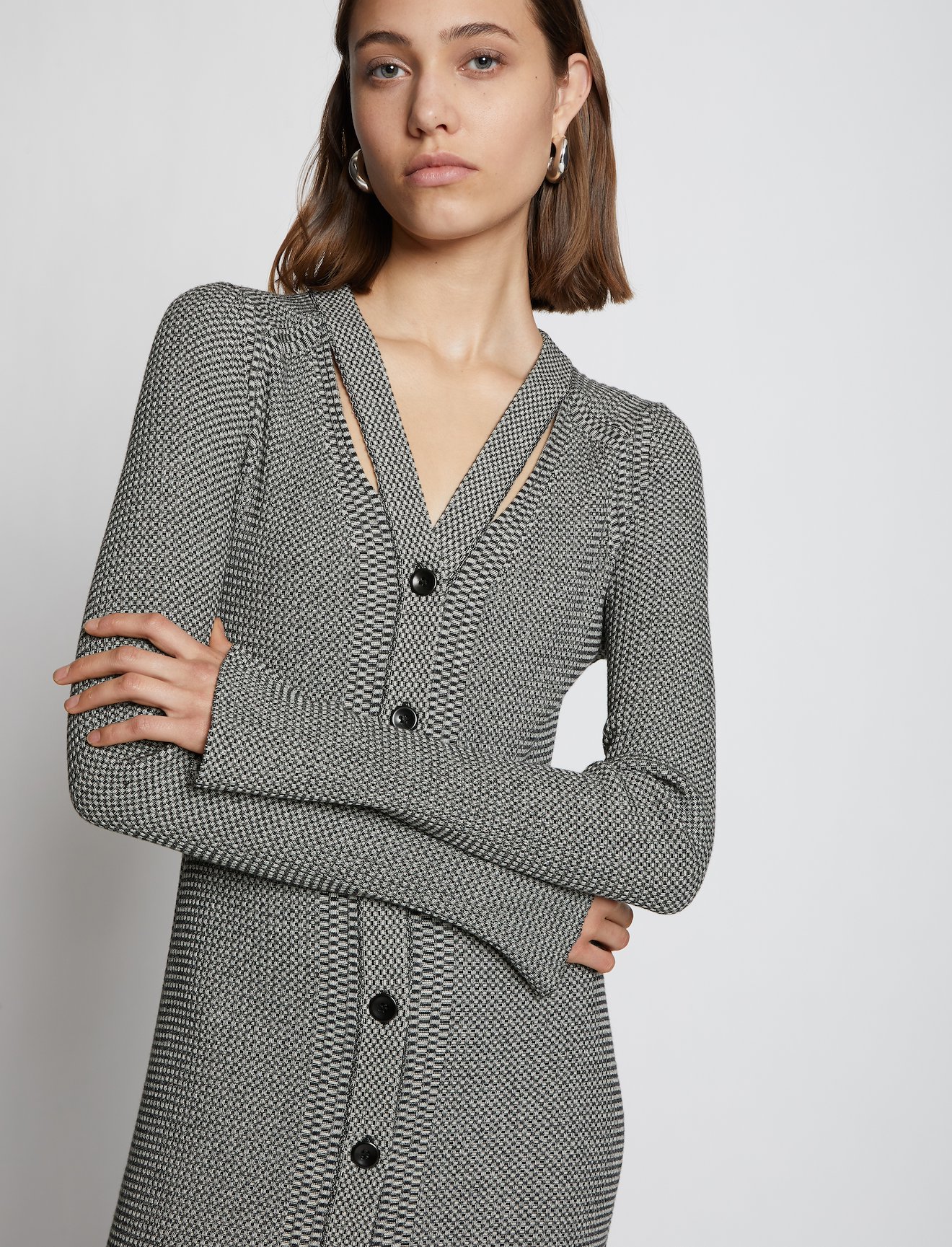 Micro Stripe Rib Knit Dress #3