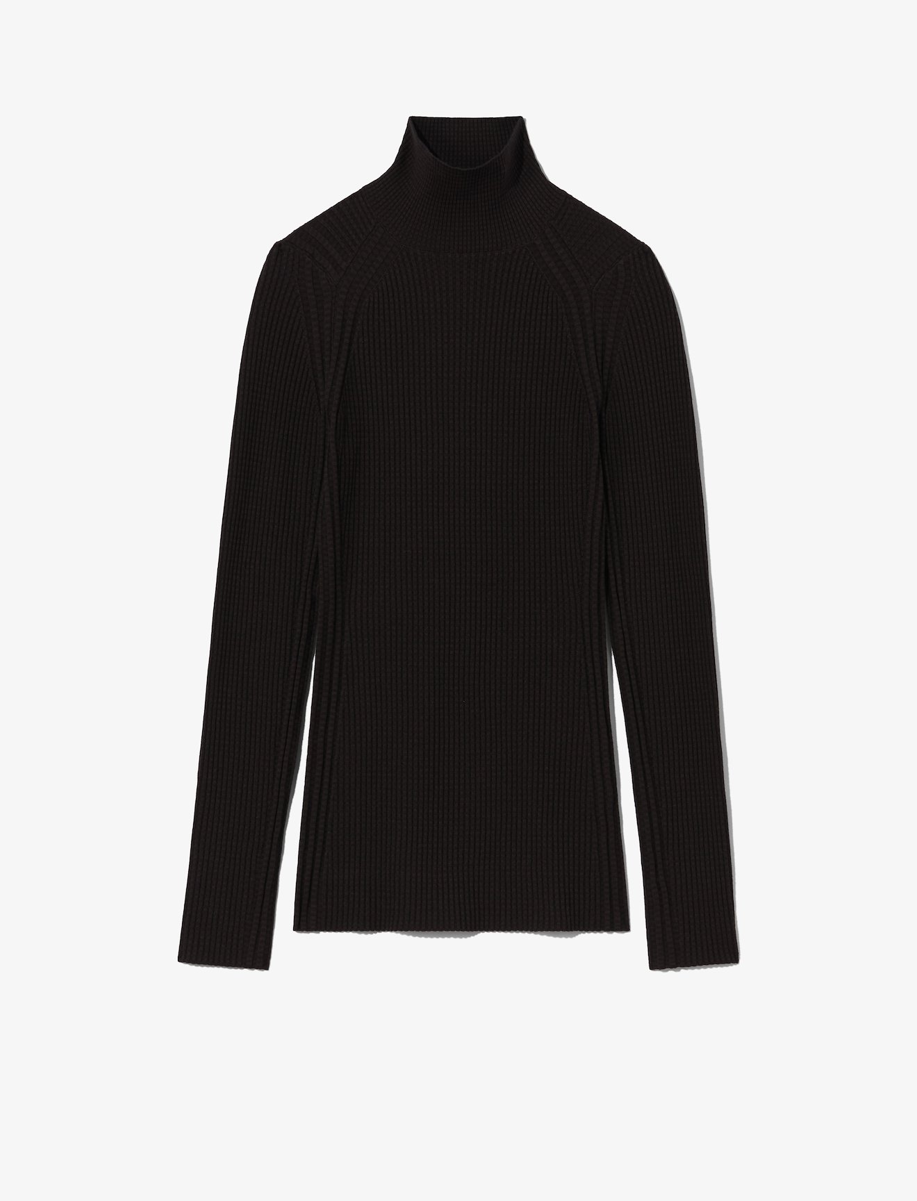 Micro Stripe Rib Knit Turtleneck Top #5