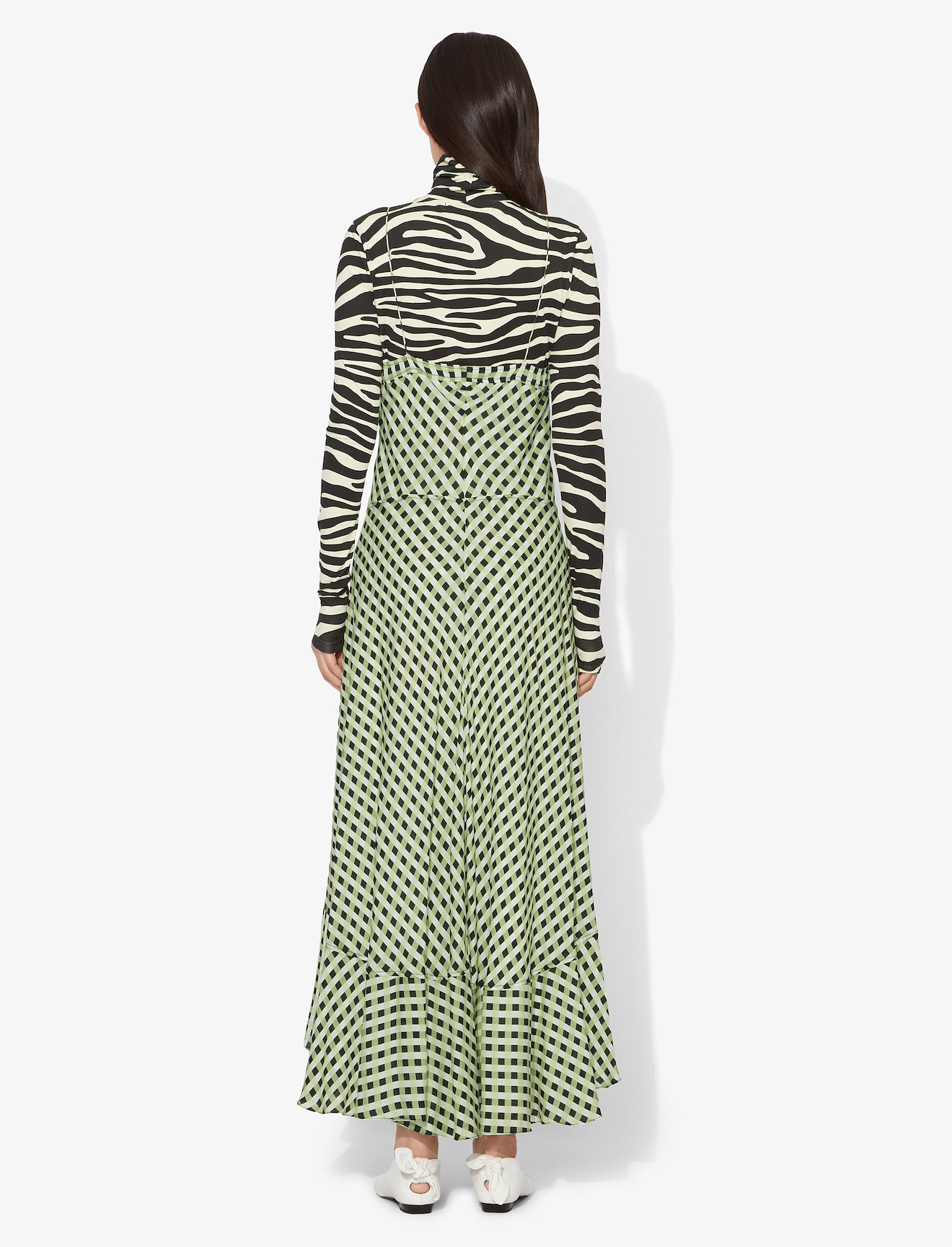 Multicolor Gingham Georgette Slip Dress #2