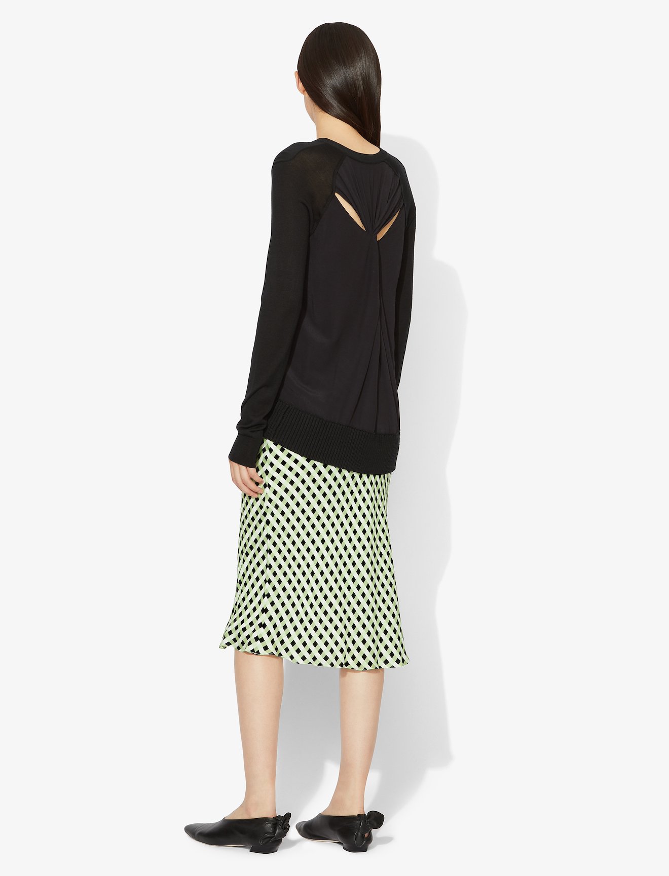 Multicolor Gingham Georgette Slip Skirt #2