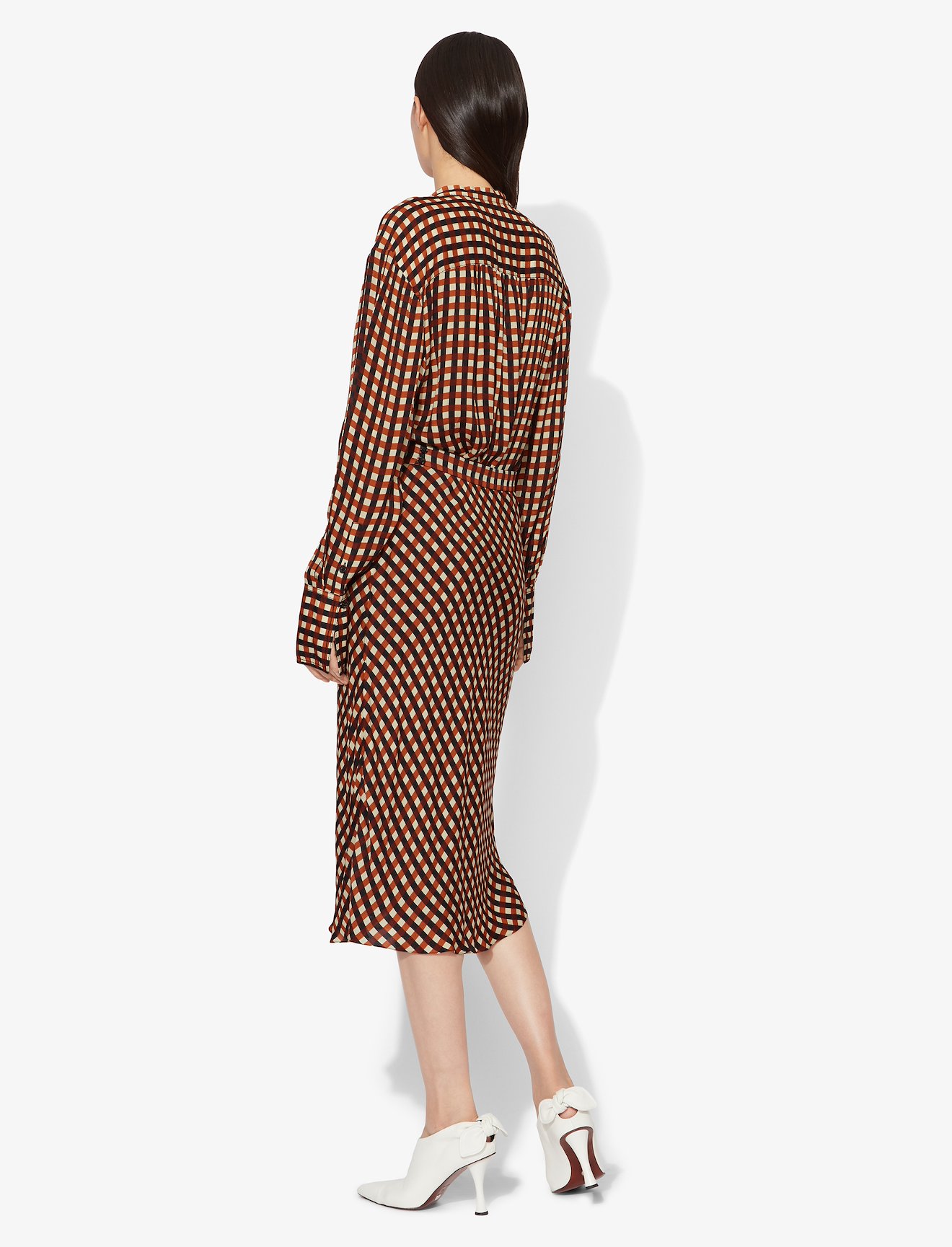 Multicolor Gingham Georgette Slip Skirt #2
