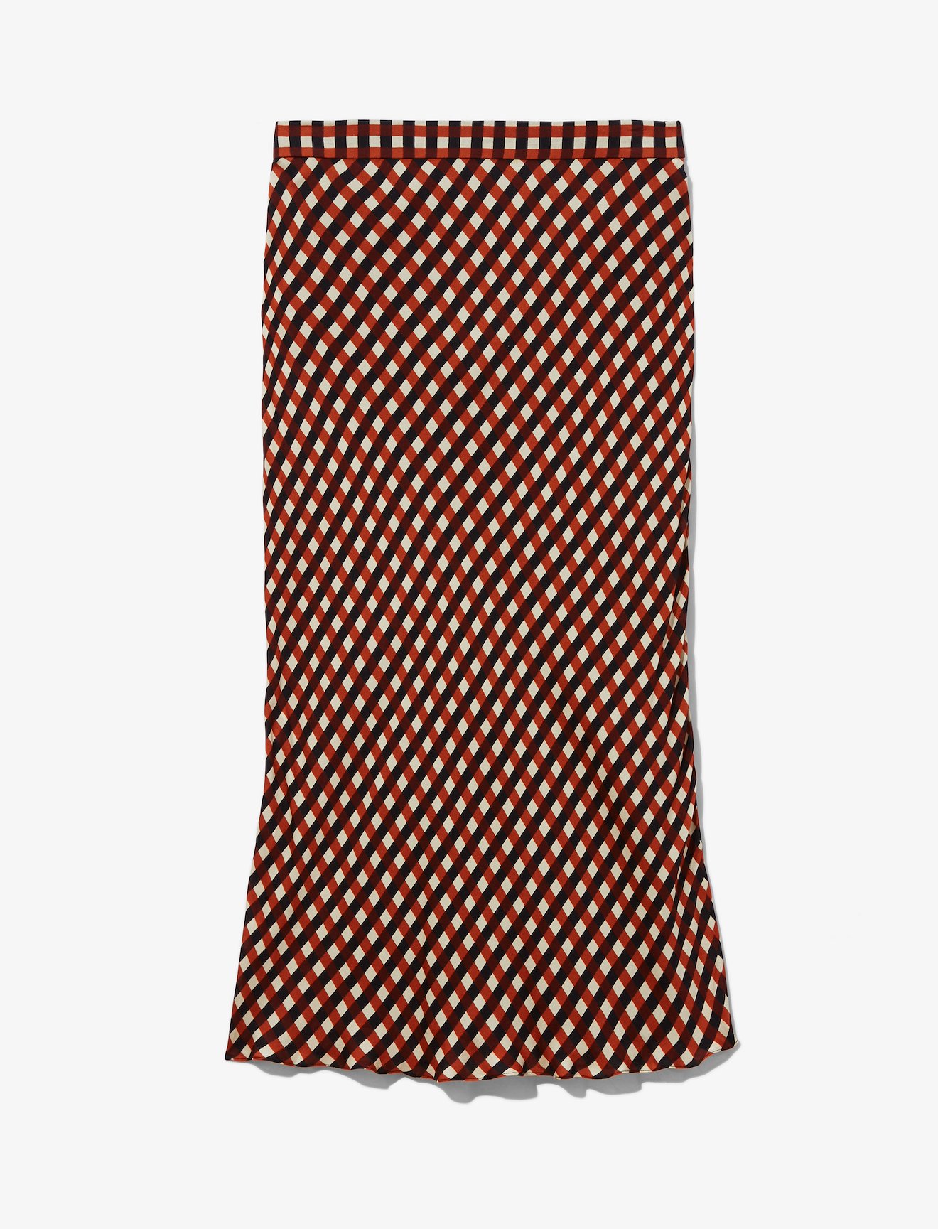 Multicolor Gingham Georgette Slip Skirt #4