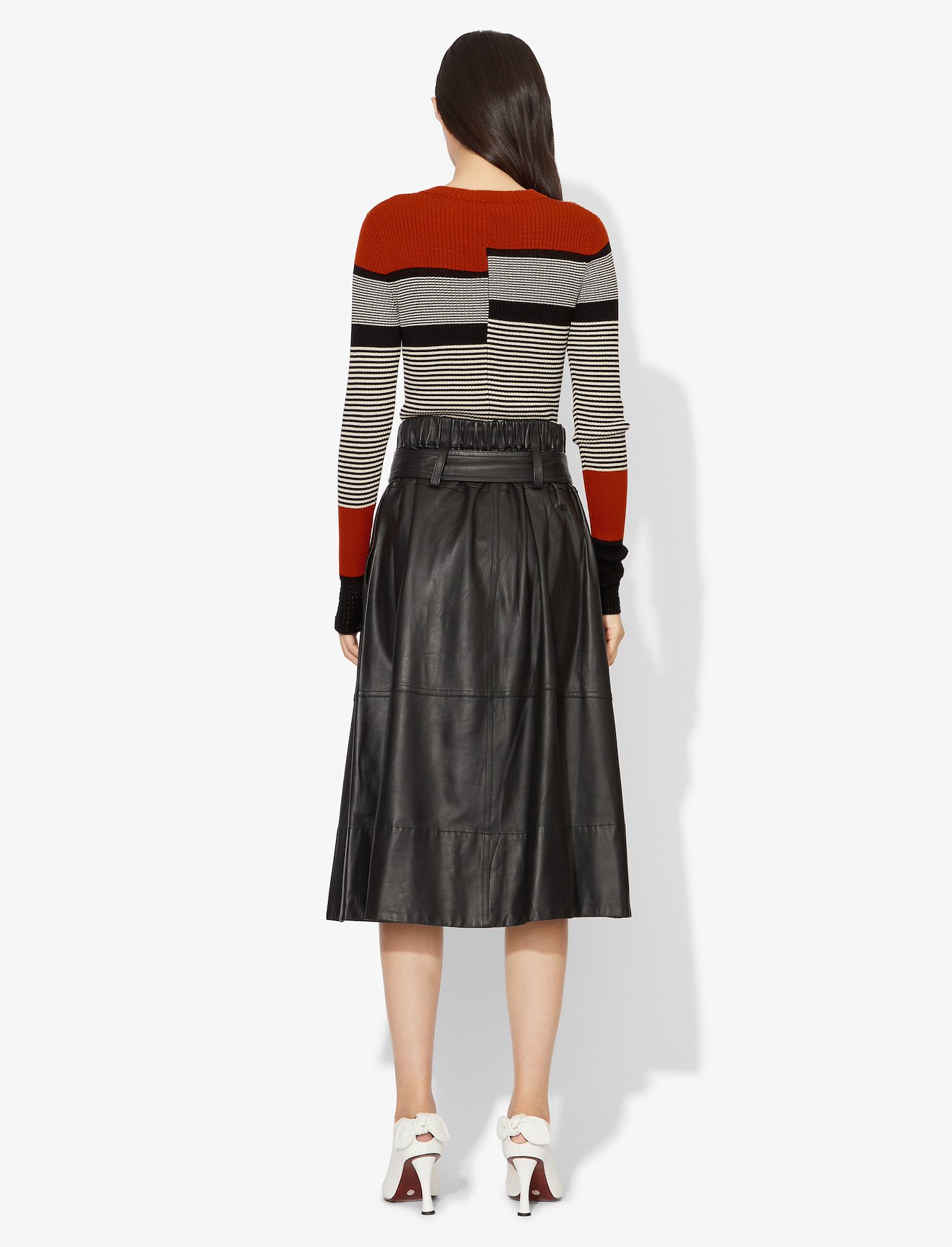 Multicolor Stripes Fine Gauge Rib Knit Top #2