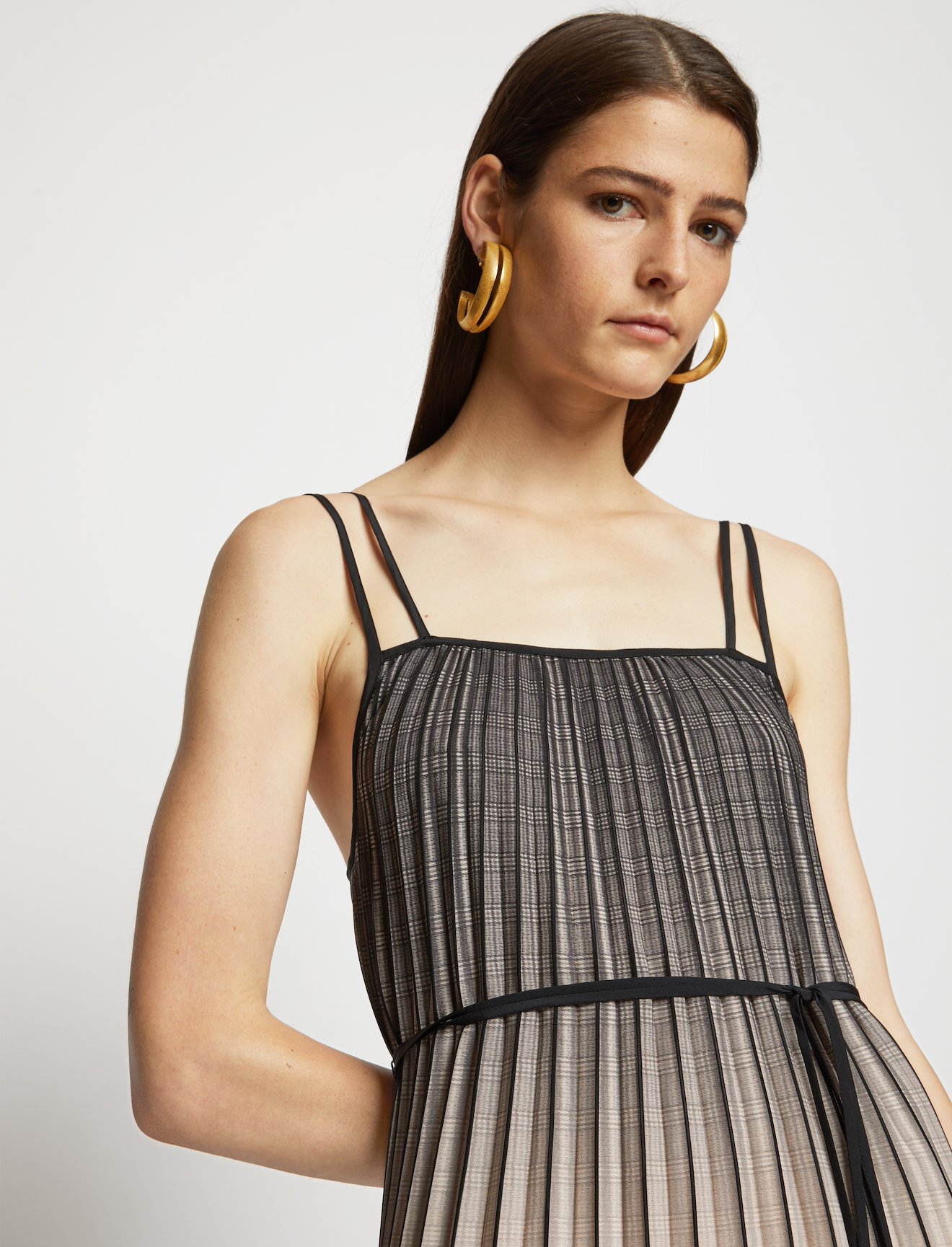 Ombré Plaid Pleated Dress #3