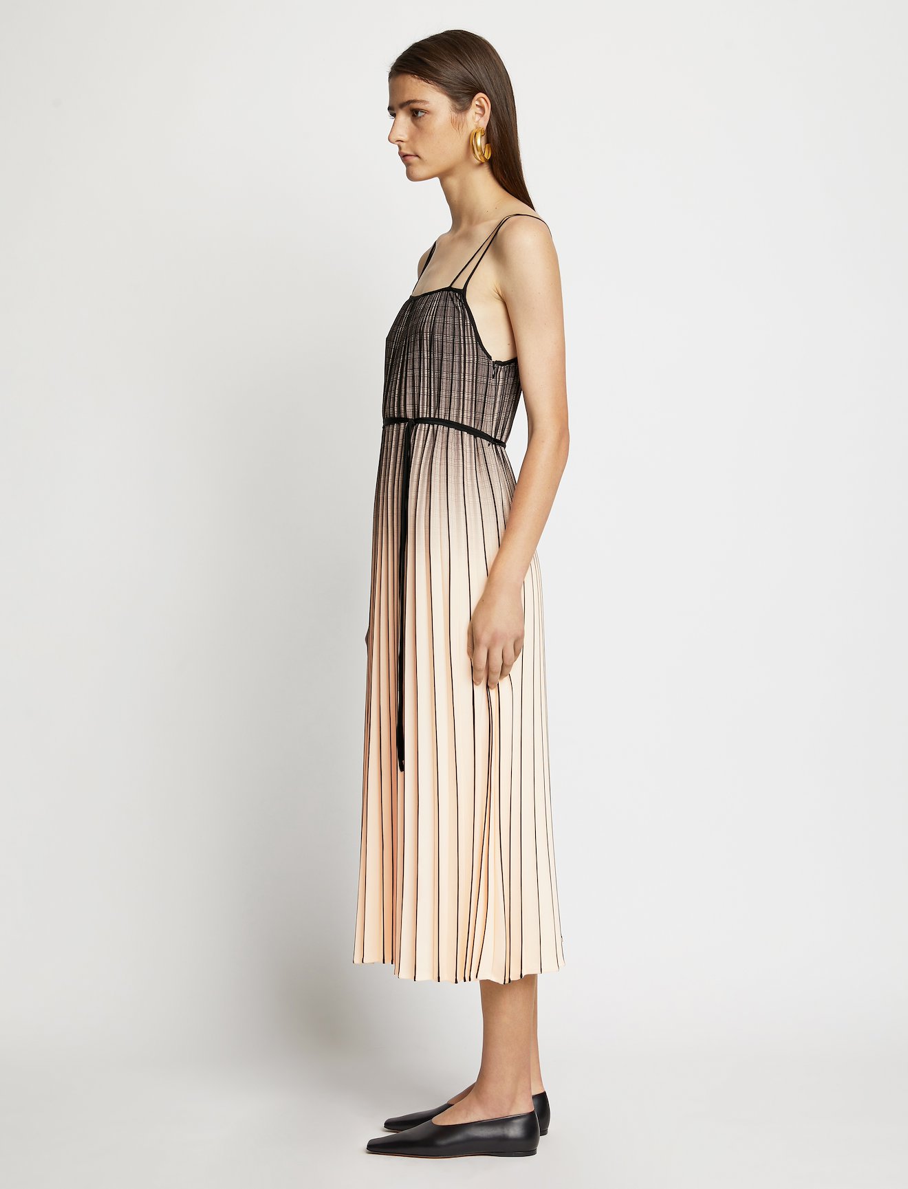 Ombré Plaid Pleated Dress #1