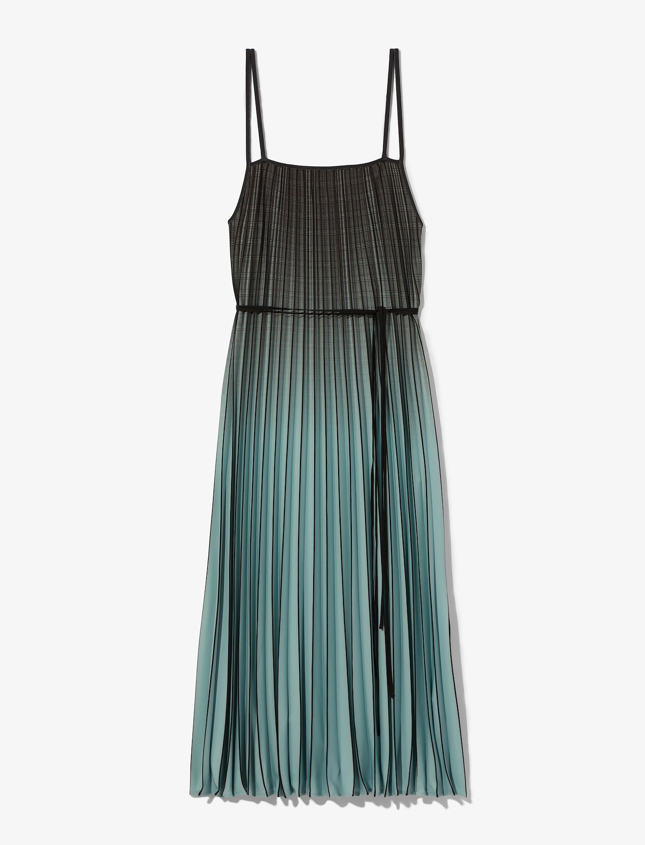 Ombré Plaid Pleated Dress #4