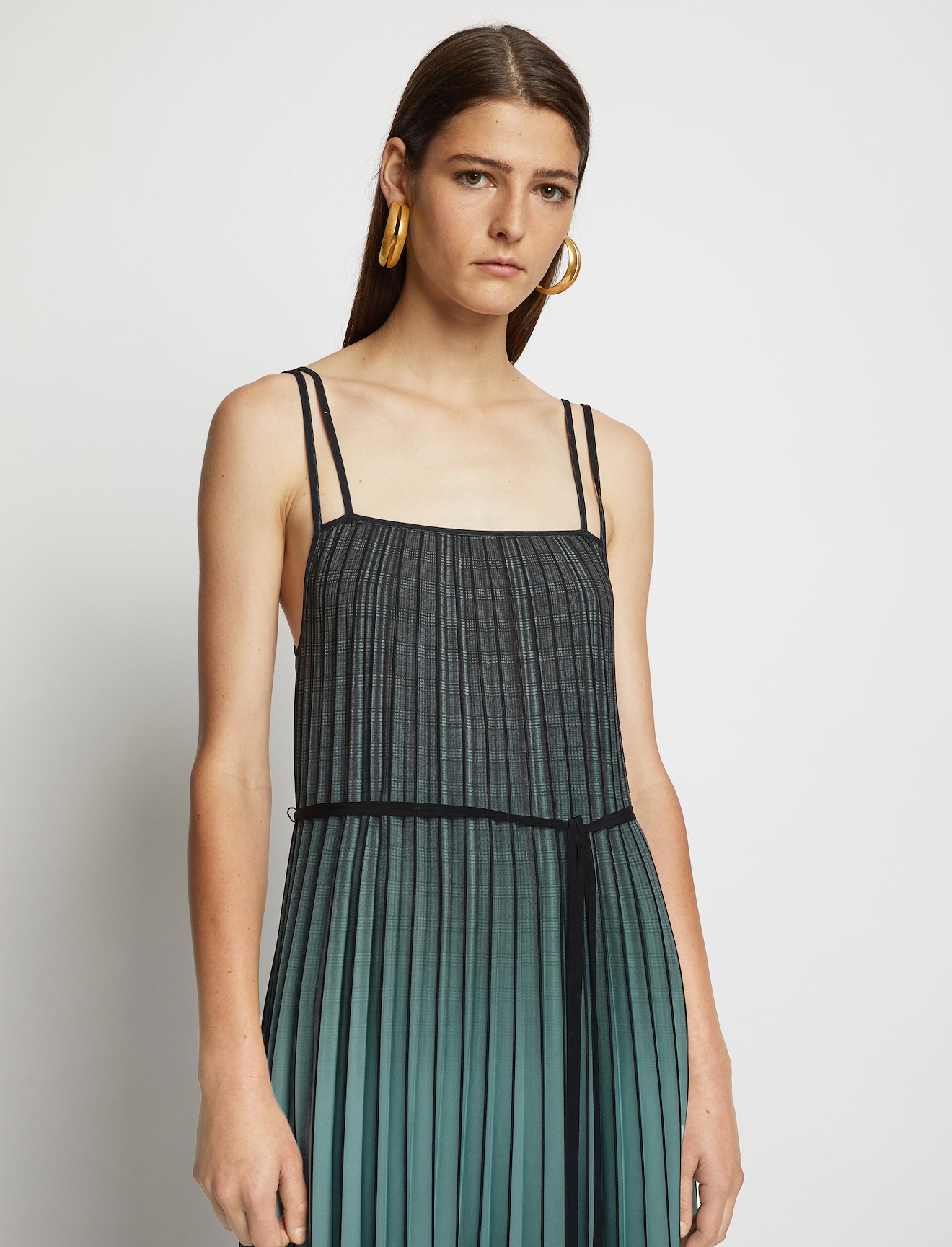 Ombré Plaid Pleated Dress #3