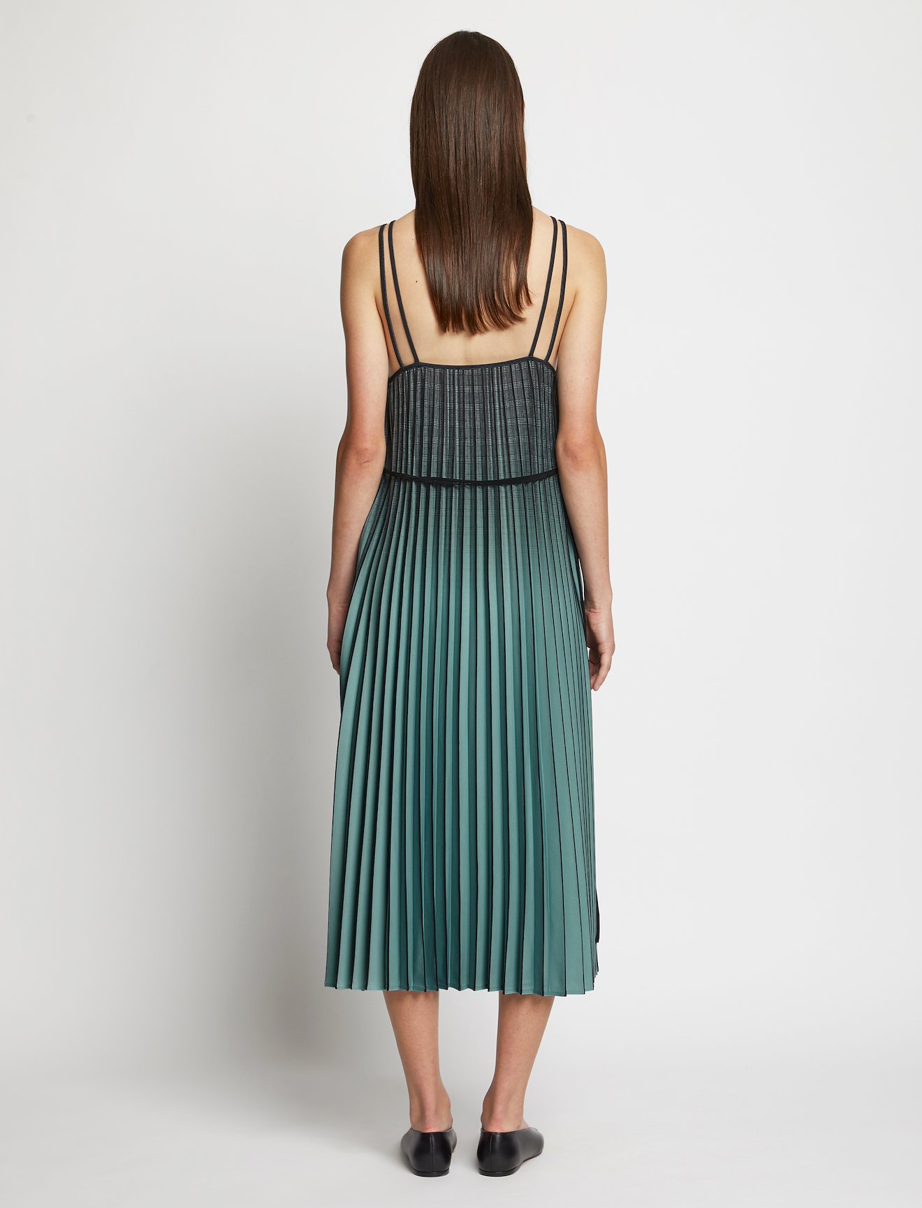 Ombré Plaid Pleated Dress #2