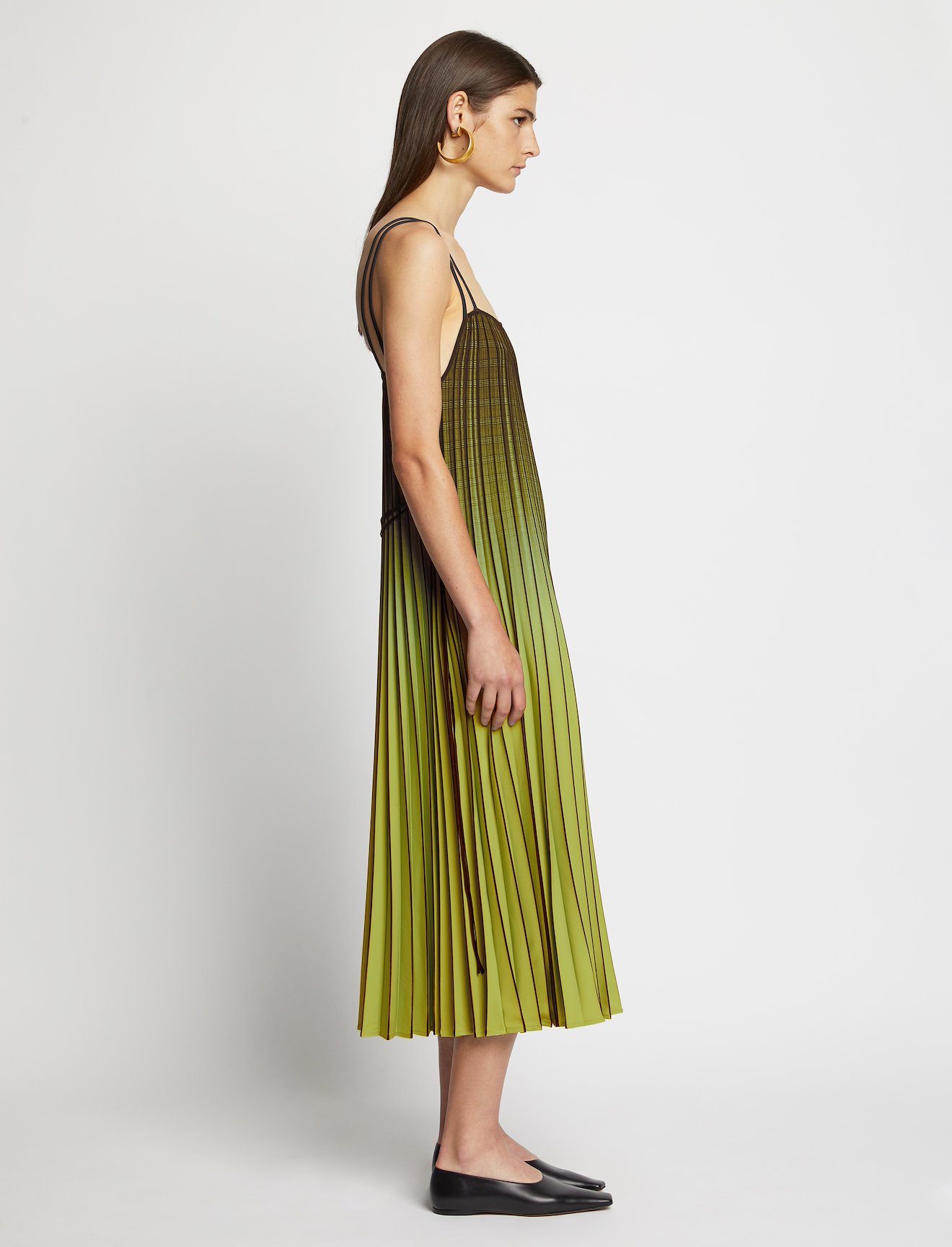 Ombré Plaid Pleated Dress #1