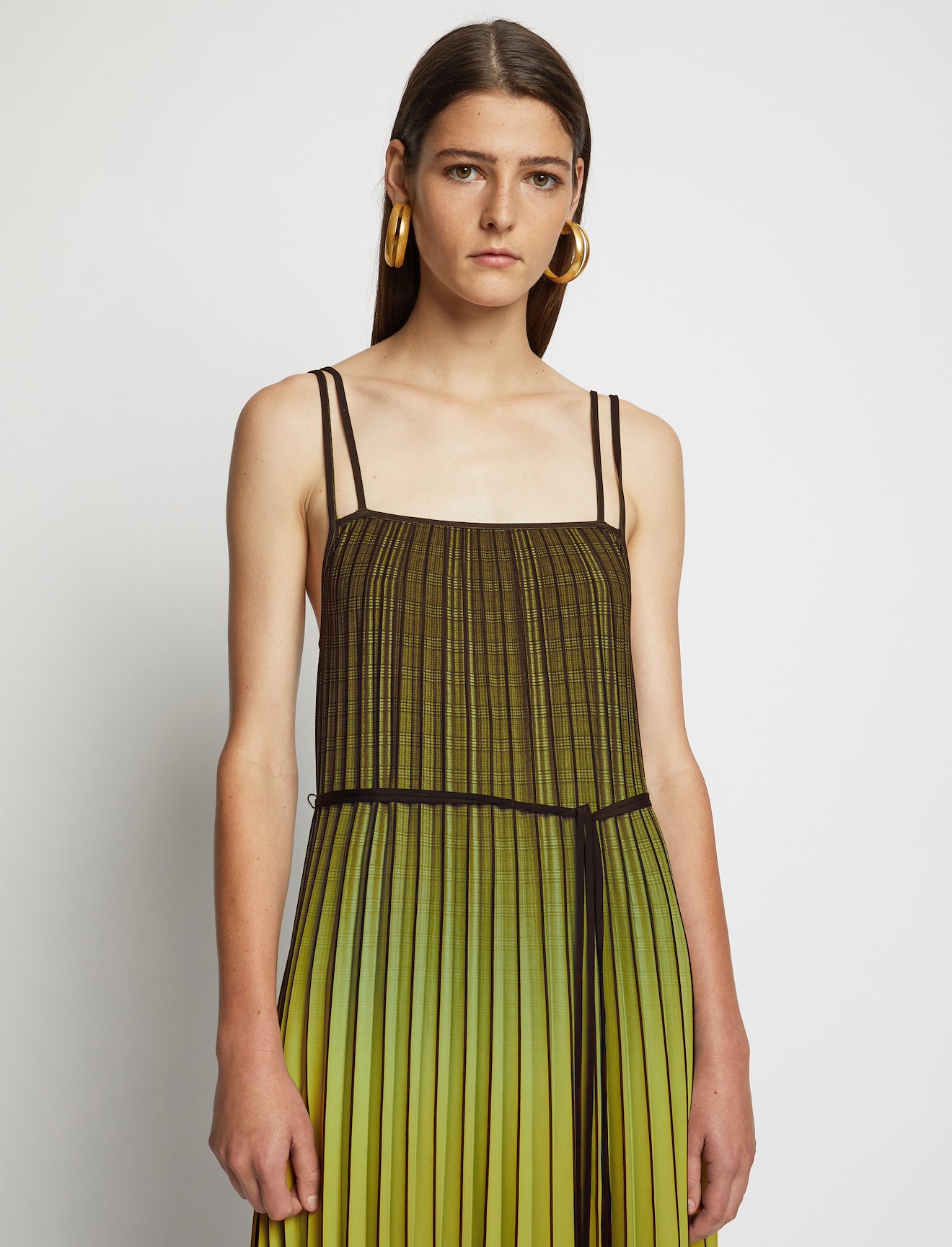 Ombré Plaid Pleated Dress #3