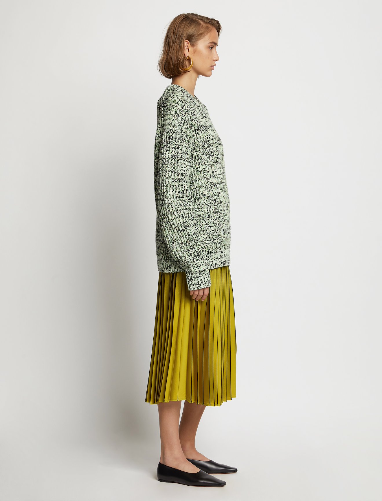 Ombré Plaid Pleated Skirt #1