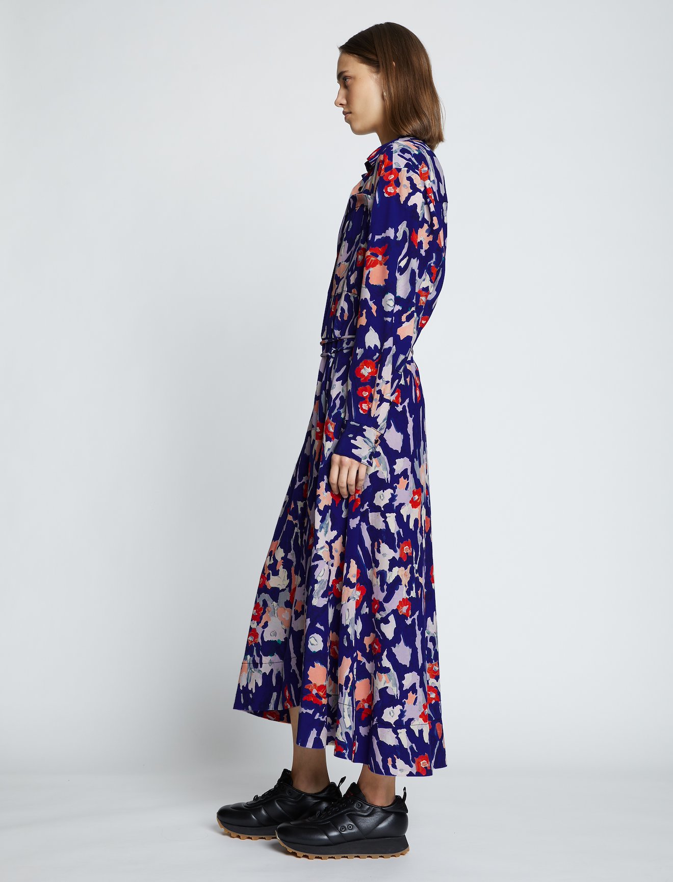 Painted Floral Shirt Dress #1