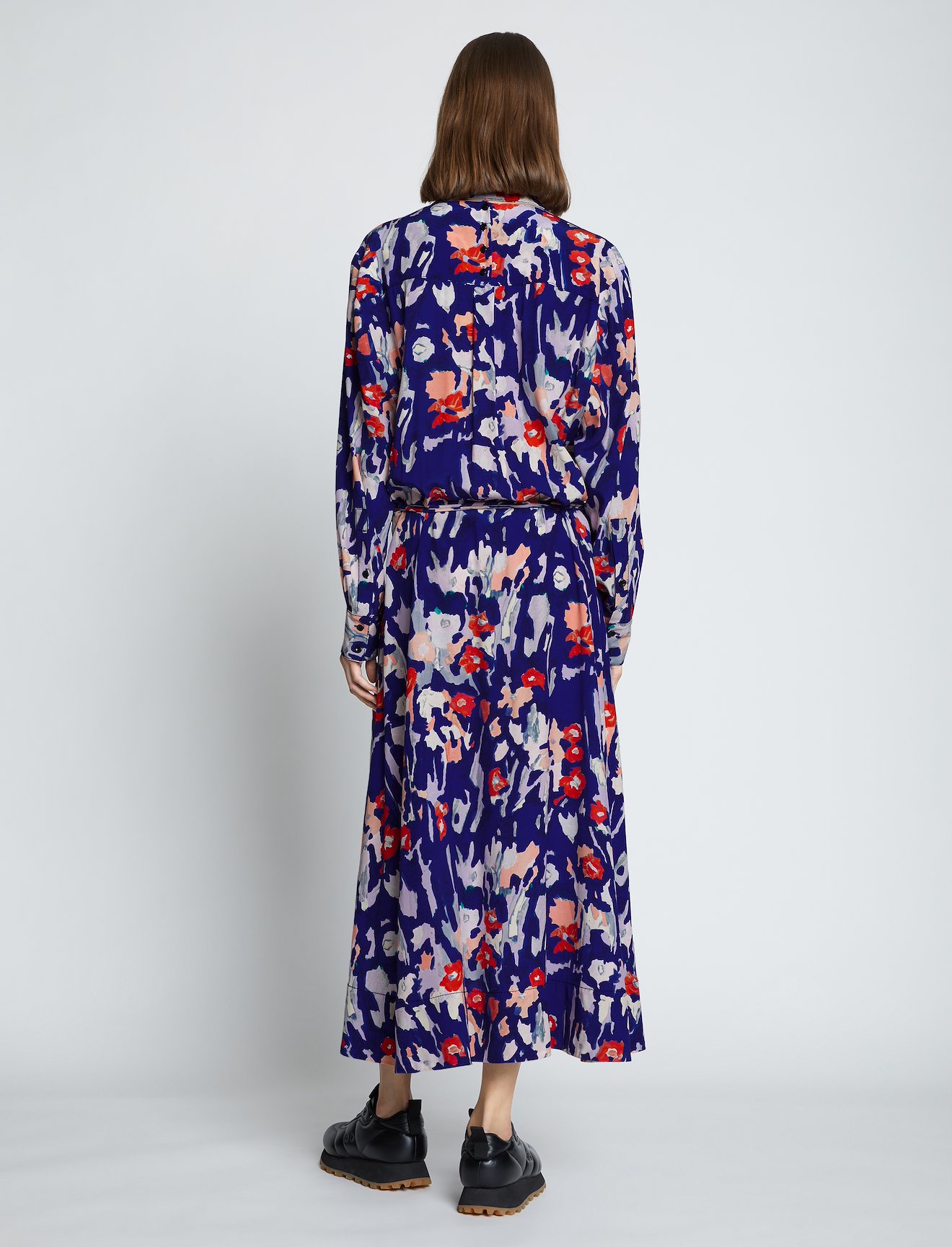 Painted Floral Shirt Dress #2