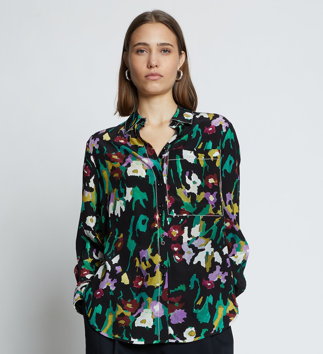 Painted Floral Shirt