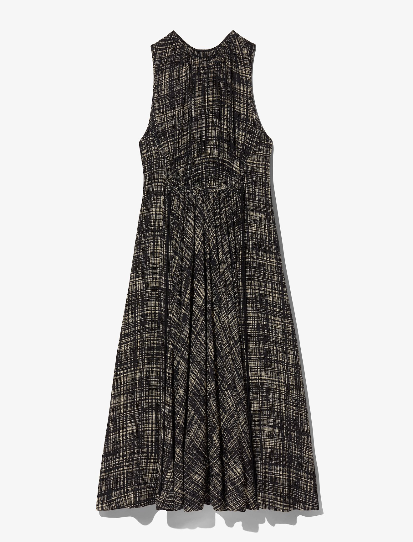 Painted Plaid Gathered Dress #4