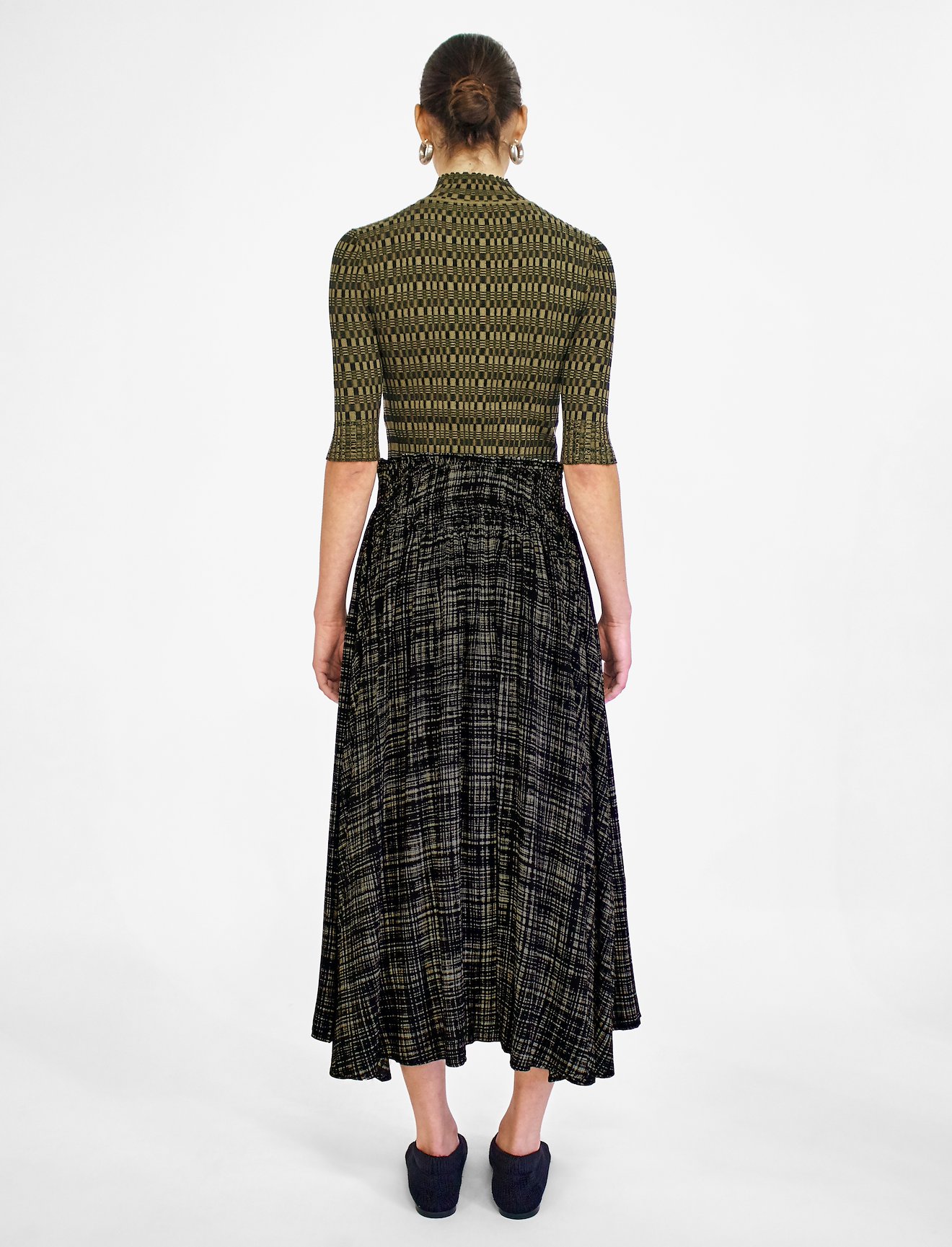 Painted Plaid Gathered Skirt #2
