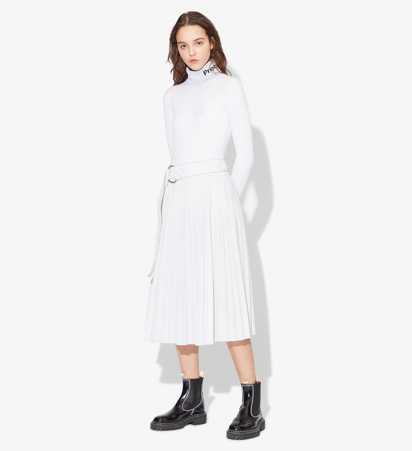 Parachute Pleated Skirt