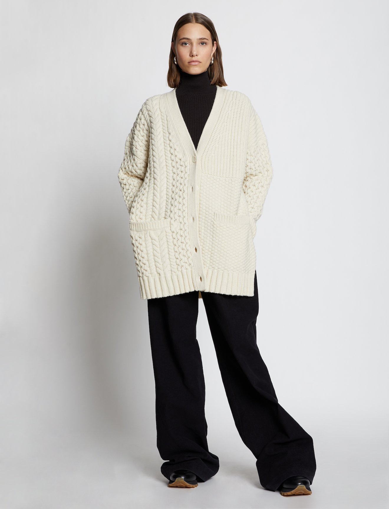 Patchwork Knit Cardigan #1