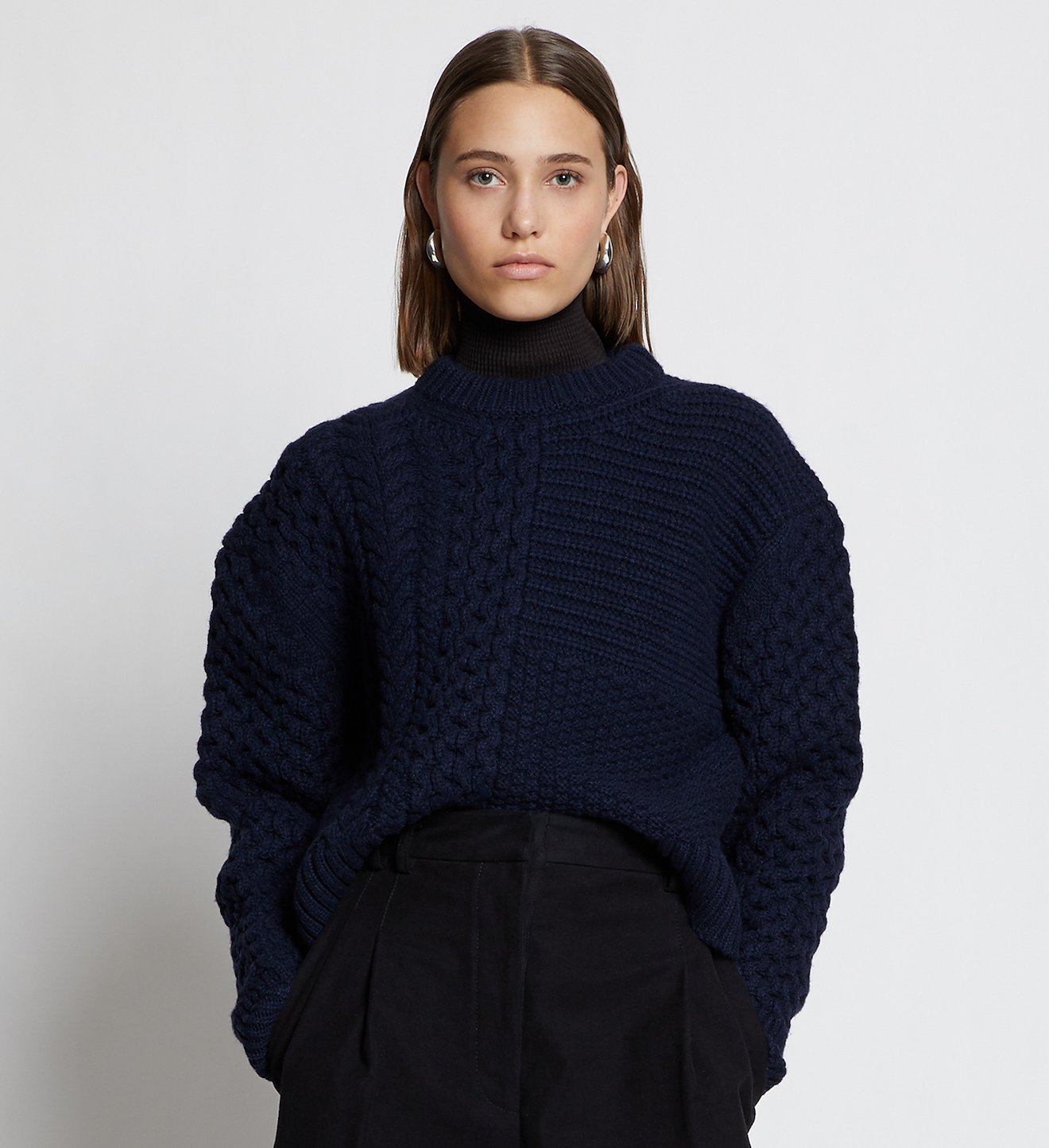 Patchwork Knit Sweater