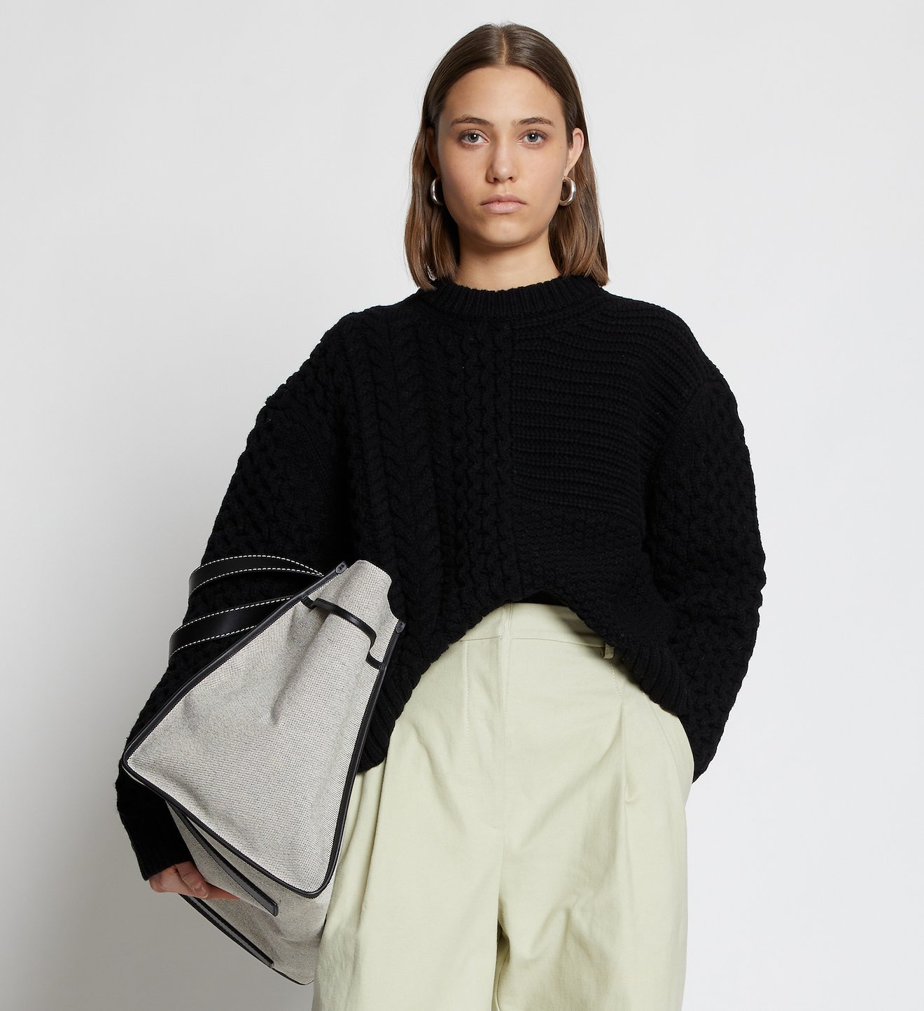 Patchwork Knit Sweater
