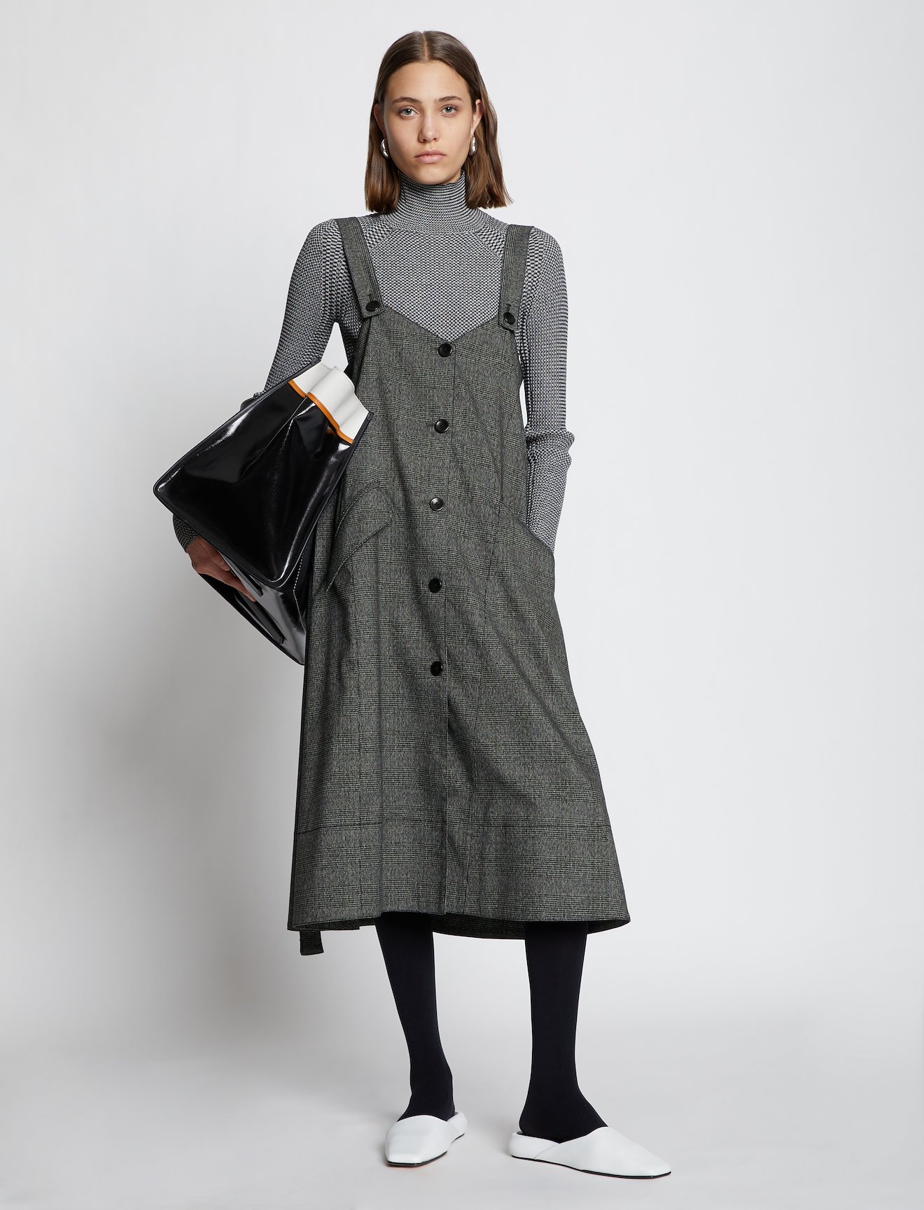 Plaid Suiting Trench Dress #5