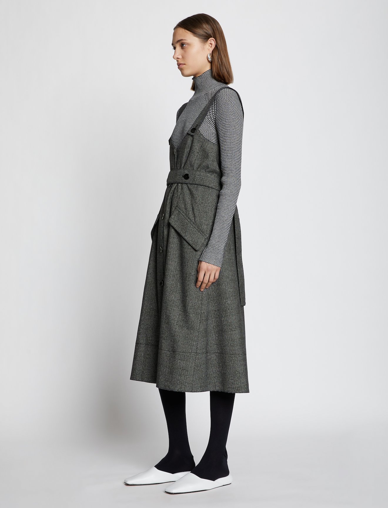 Plaid Suiting Trench Dress #1