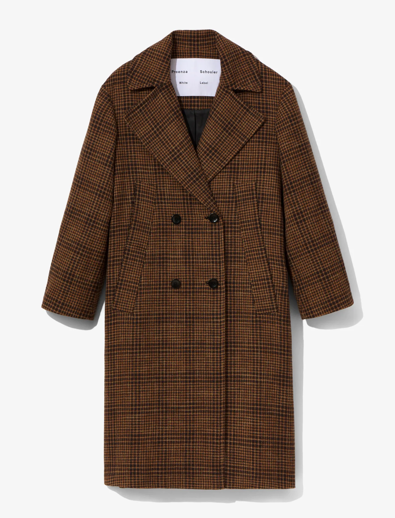 checked wool coat