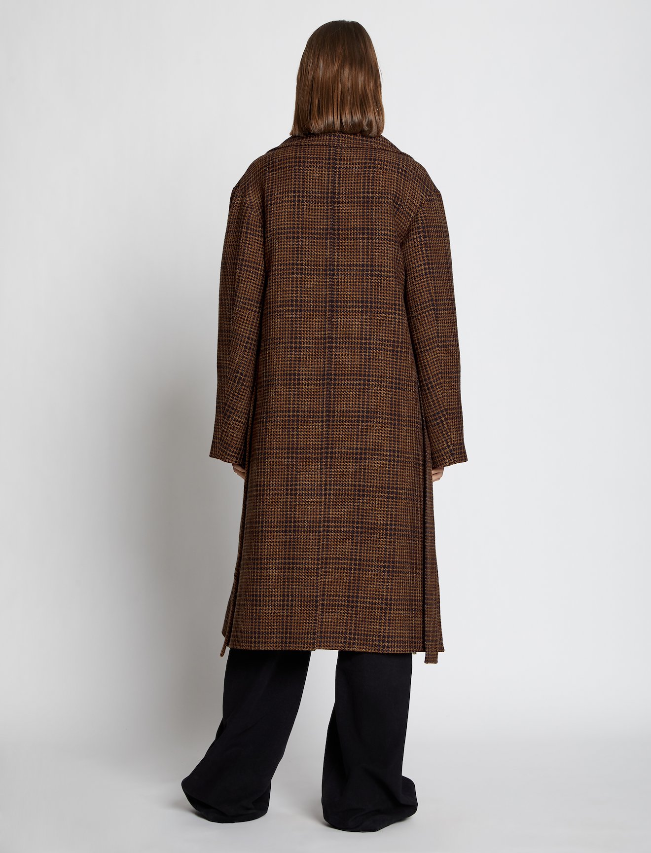 Plaid Wool Double Breasted Coat #2